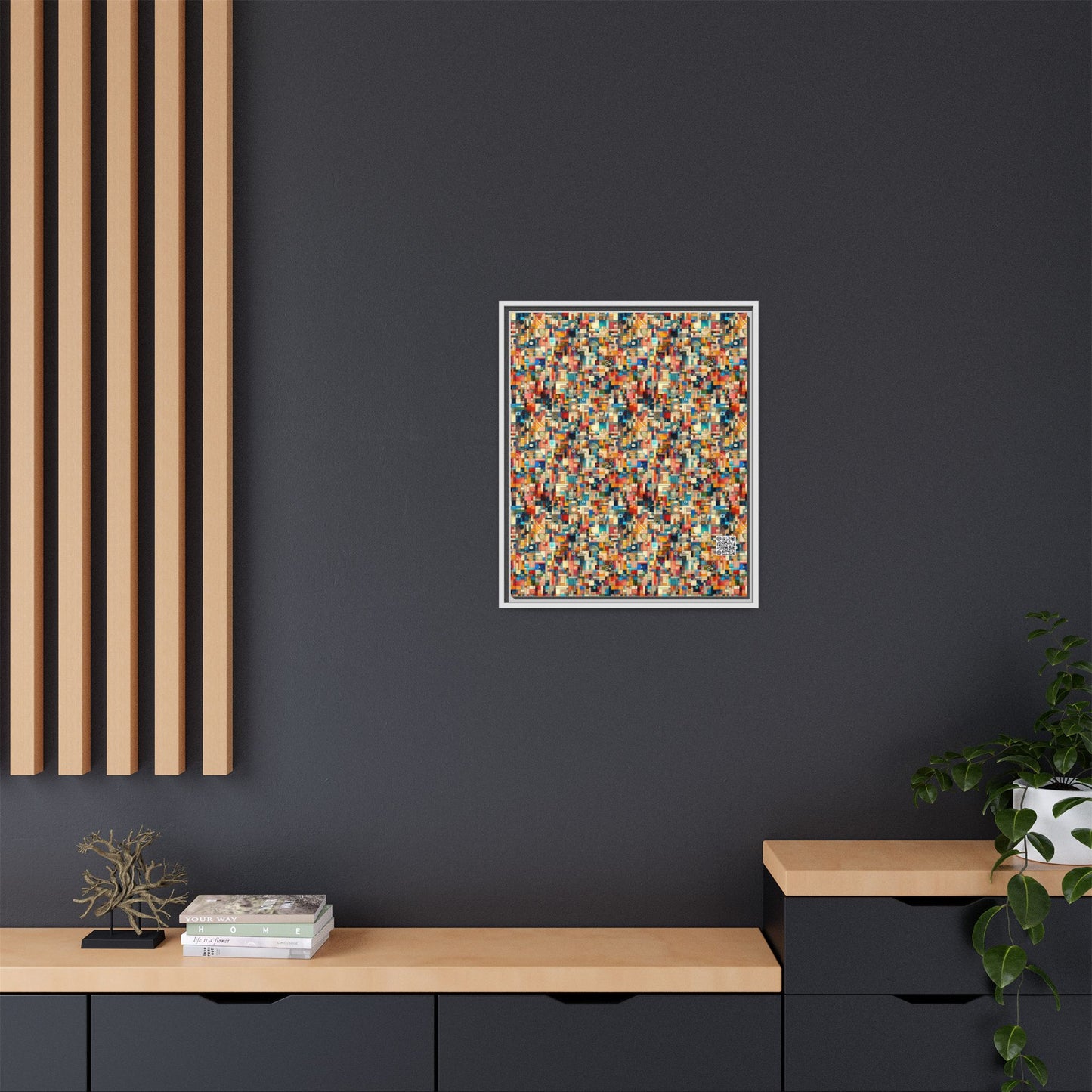 Digital Artistic Expression Artistic Streetwear Matte Canvas, Framed (multi-Color) - 8404 Design-46 B
