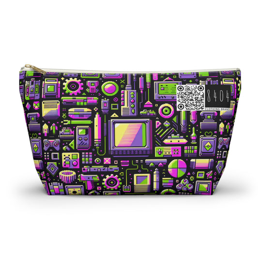 Digital Nostalgia Remix Modern Vintage Fusion Accessory Pouch W T-Bottom - 8404 Design-67