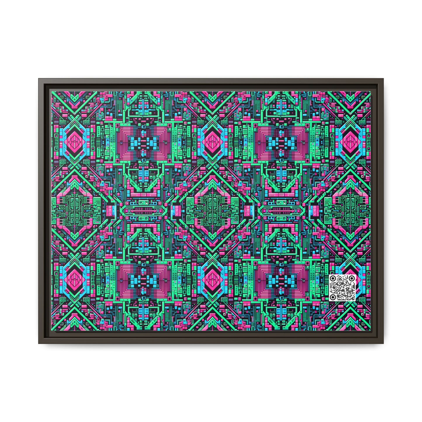Digital Glitch Vibes Tech-Inspired Streetwear Matte Canvas, Framed (multi-Color) - 8404 Design-71 A