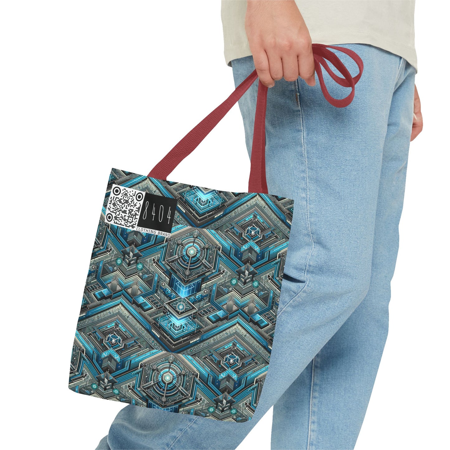Tech-Infused Futurism Sleek Tech Edge Tote Bag - 8404 Design-49