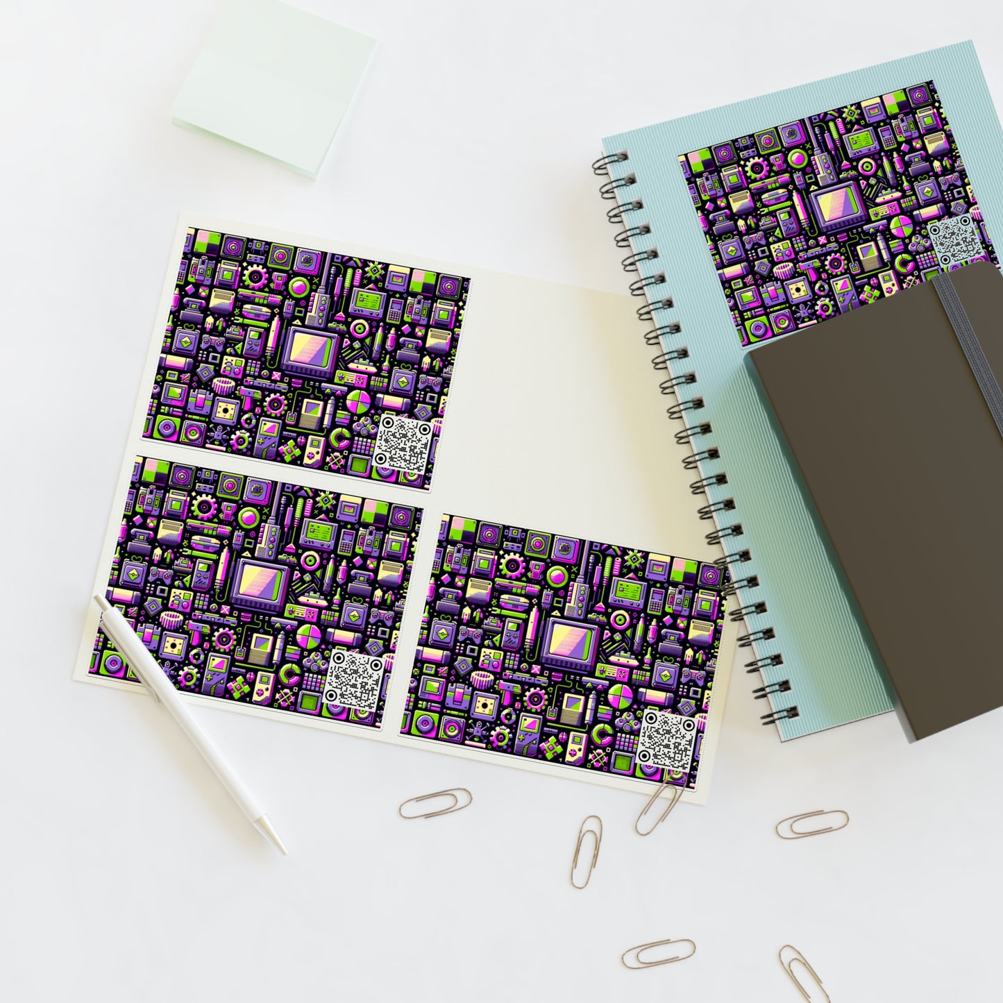 Digital Nostalgia Remix Modern Vintage Fusion Sticker Sheets - 8404 Design-67
