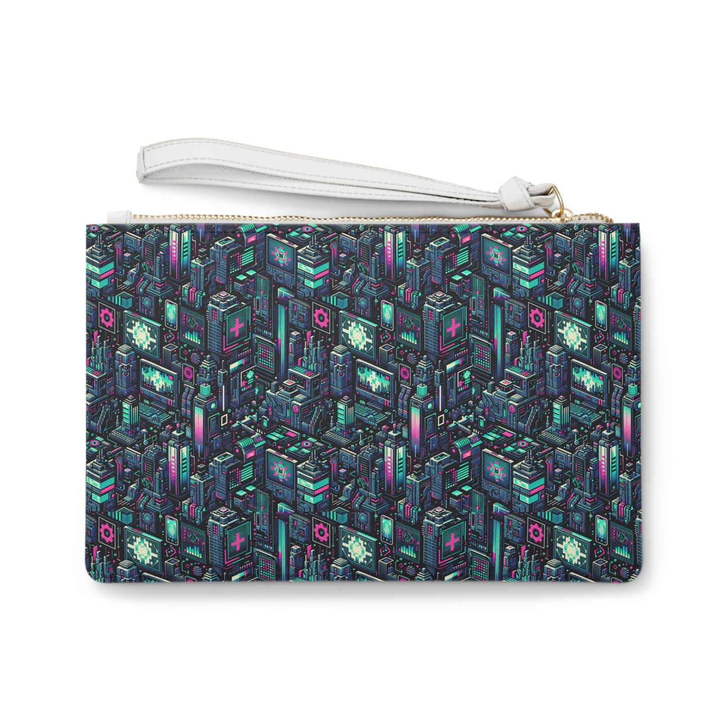 Digital Rebellion Tech-Inspired Streetwear Clutch Bag - 8404 Design-58