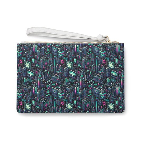 Digital Rebellion Tech-Inspired Streetwear Clutch Bag - 8404 Design-58