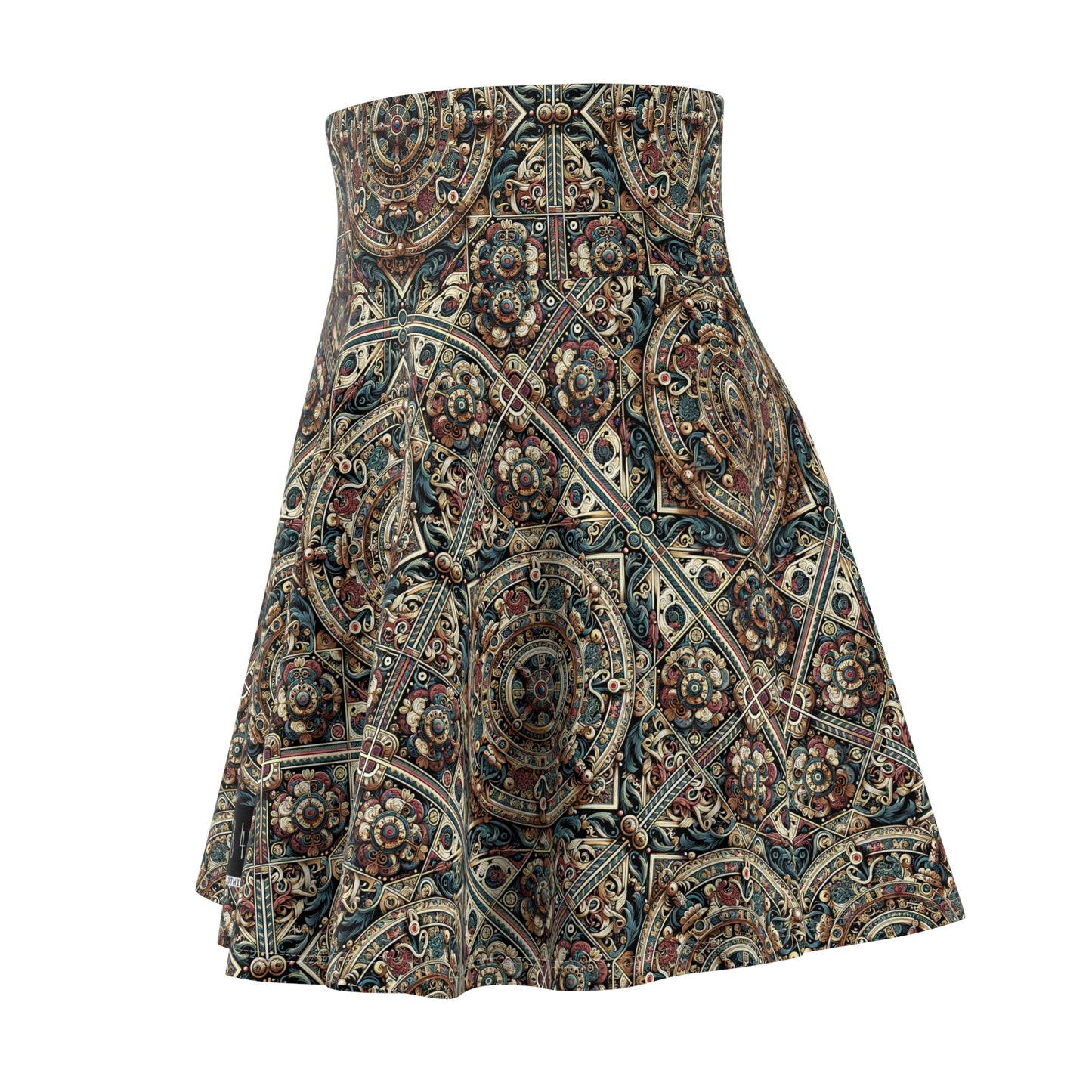 Urban Renaissance Historical Fusion With Street Edge Women's Skater Skirt - 8404 Design-57
