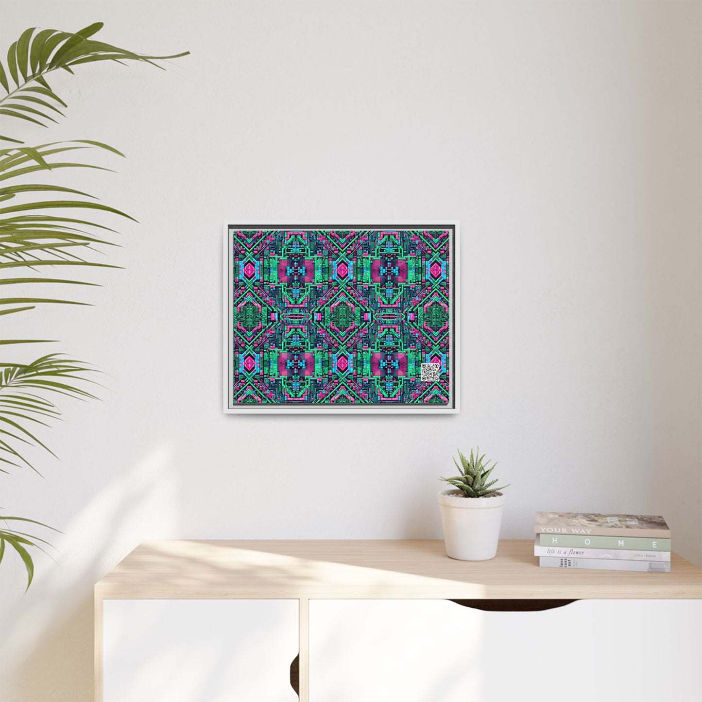 Digital Glitch Vibes Tech-Inspired Streetwear Matte Canvas, Framed (multi-Color) - 8404 Design-71 A