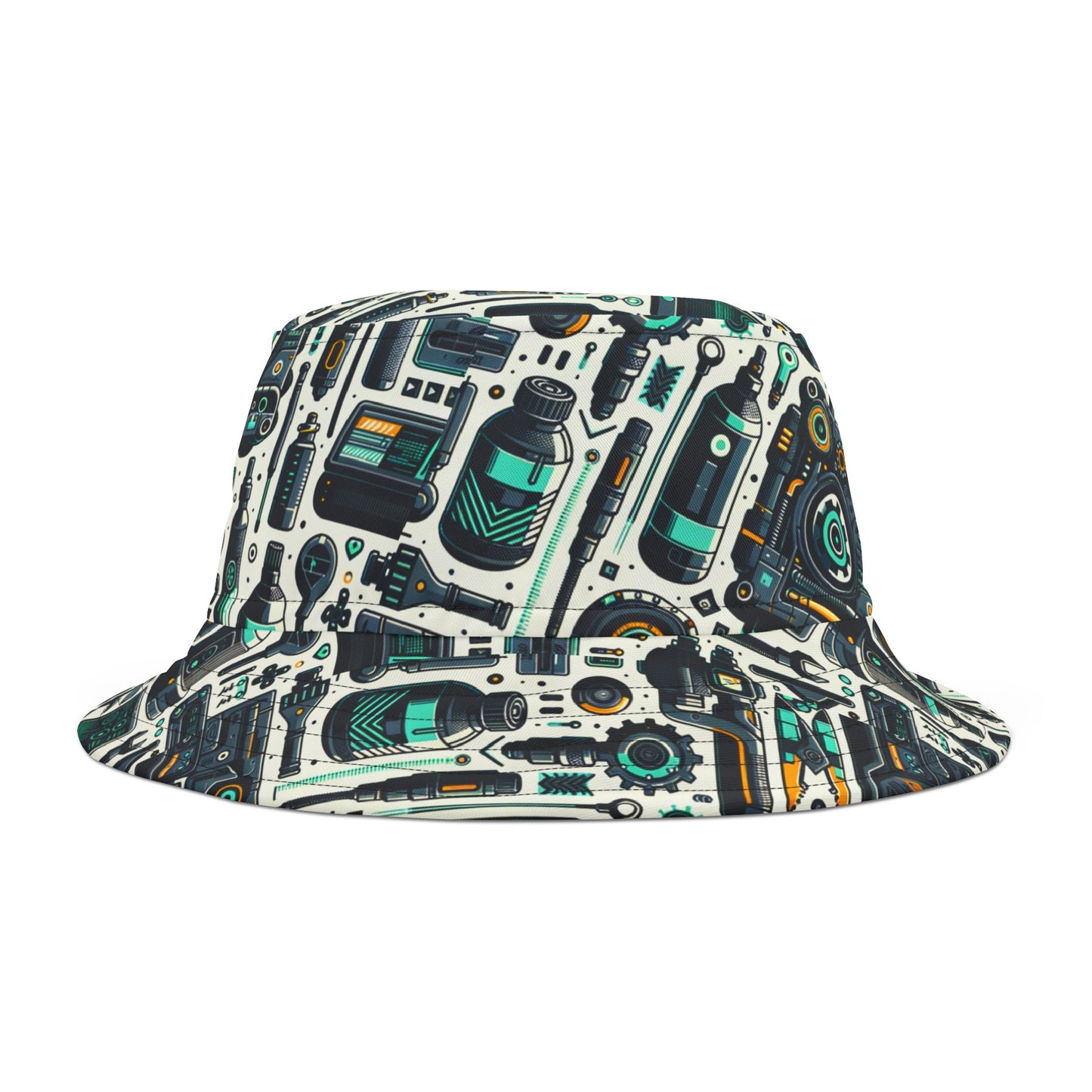 Tech Utility Fusion Modern Tech Streetwear Bucket Hat - 8404 Design-53