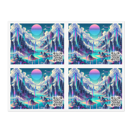 Digital Dreamscapes Digitally-Inspired Streetwear With a Dreamy, Surreal Twist Sticker Sheets - 8404 Design-53