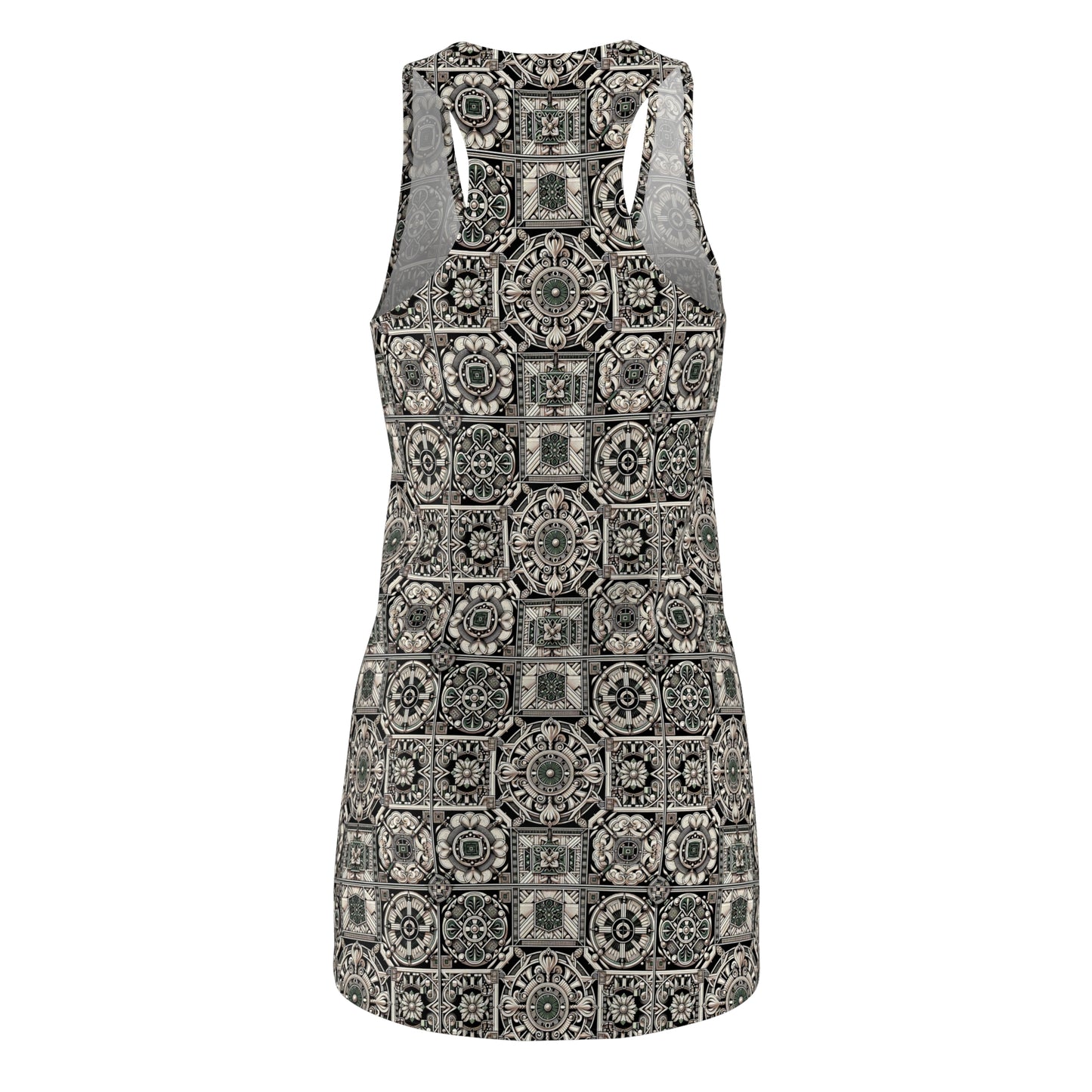 Cyber Garden Party Tech Garden Extravaganza Women's Cut & Sew Racerback Dress - 8404 Design-45