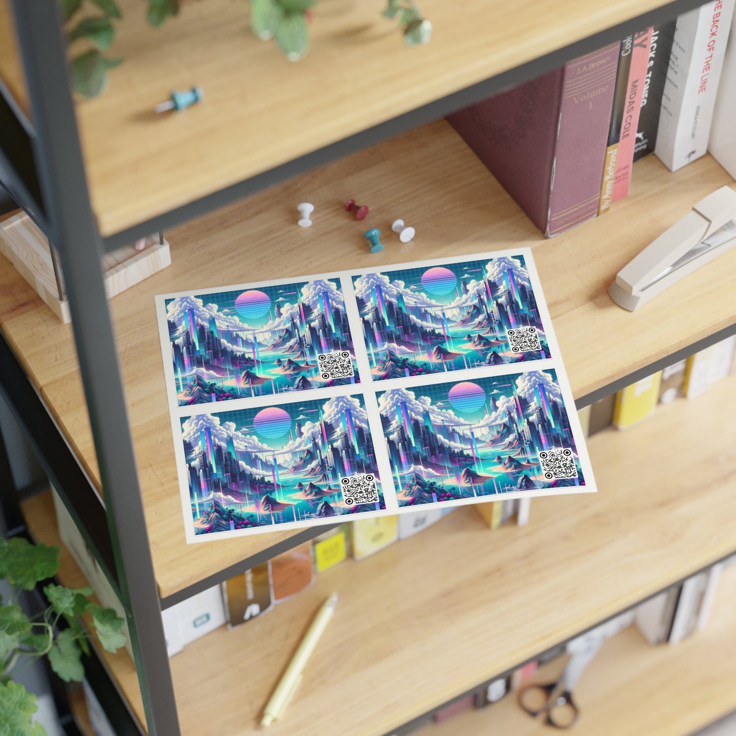 Digital Dreamscapes Digitally-Inspired Streetwear With a Dreamy, Surreal Twist Sticker Sheets - 8404 Design-53