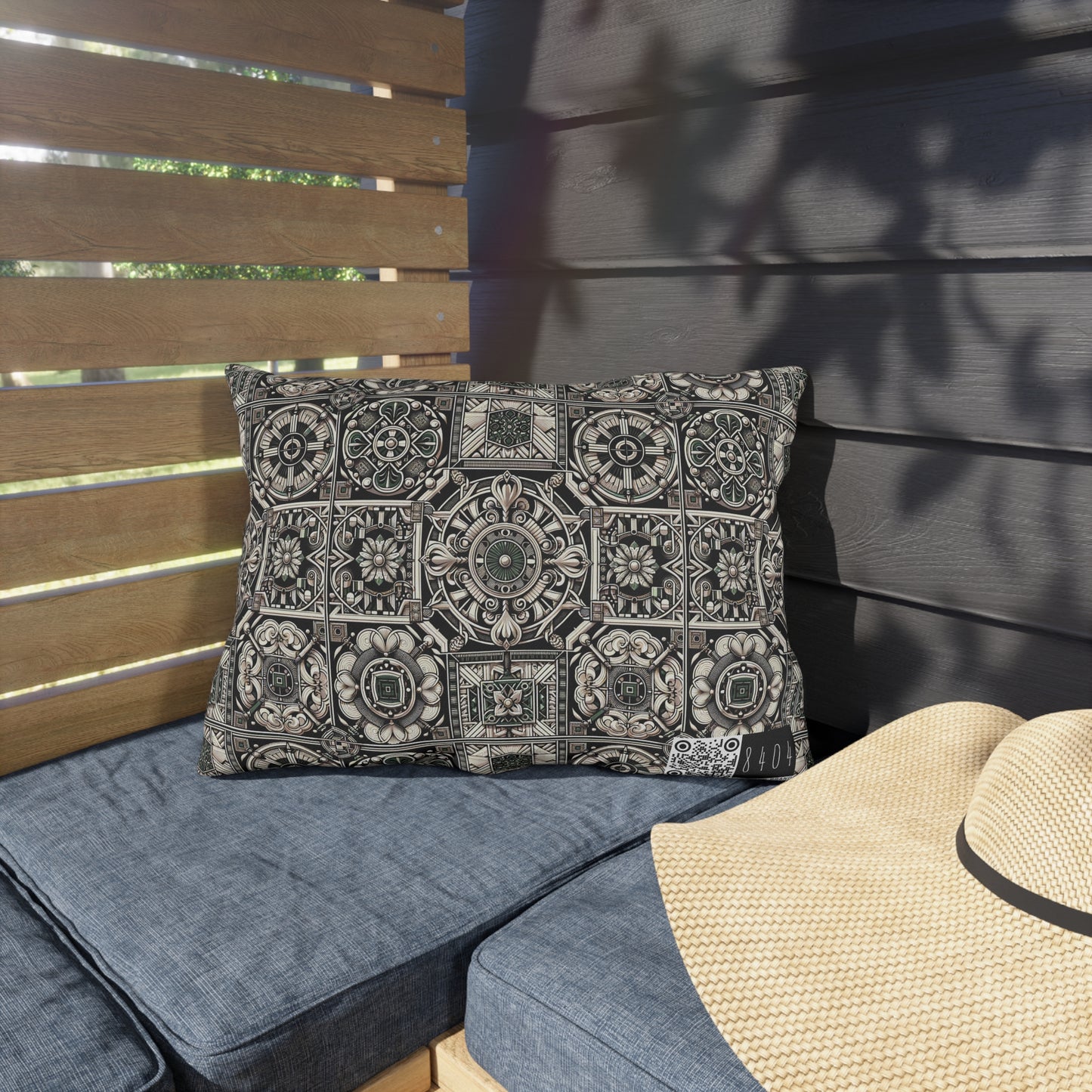 Cyber Garden Party Tech Garden Extravaganza Outdoor Pillow - 8404 Design-45