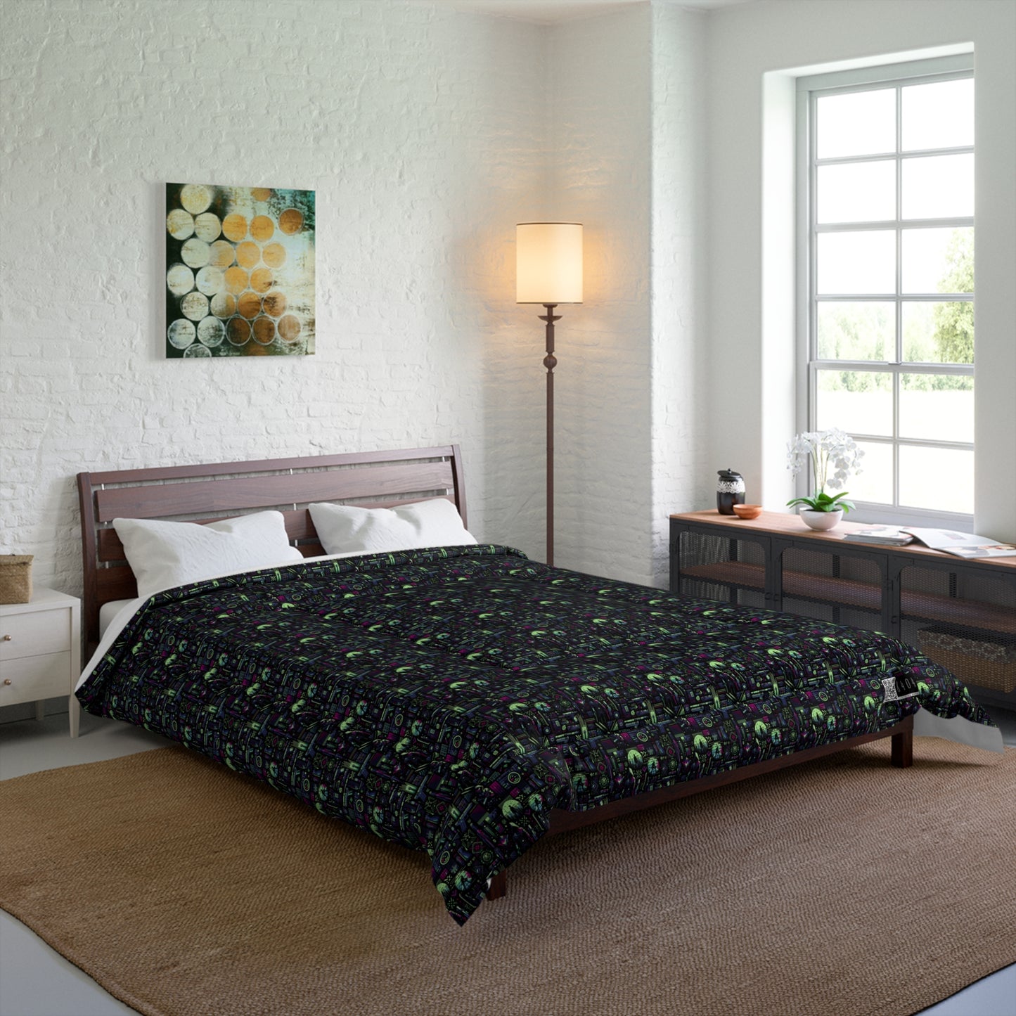 Tech Noir Futuristic Cyberpunk Comforter - 8404 Design-63