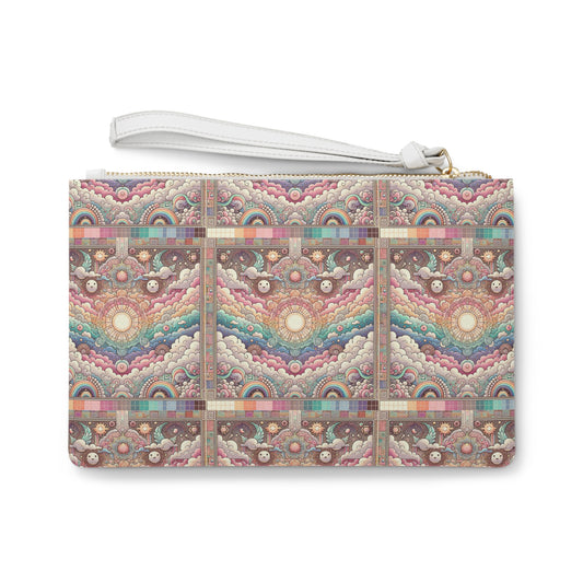 Digital Dreamland Whimsical and Nostalgic Streetwear With a Digital Twist Clutch Bag - 8404 Design-56