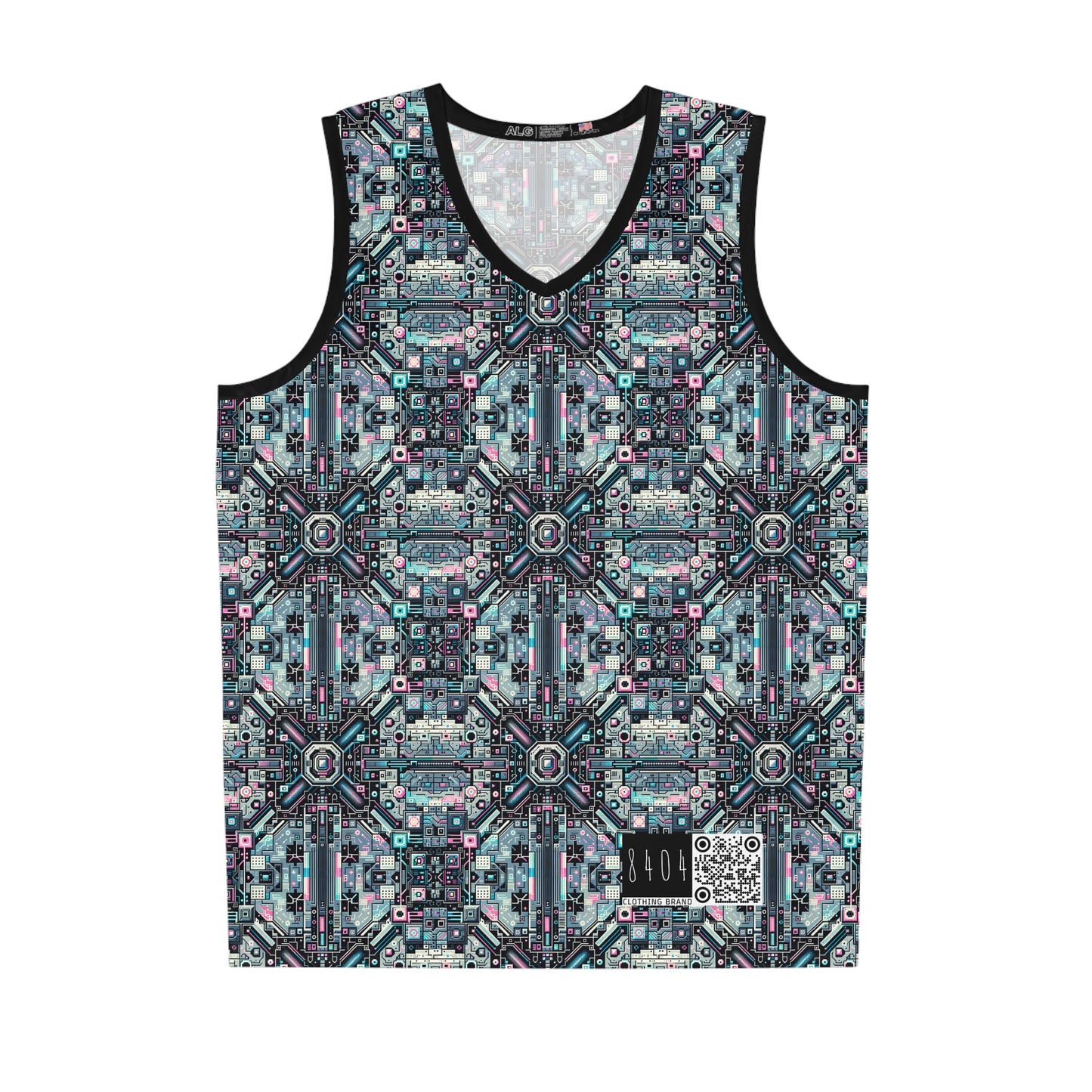 Digital Renaissance Tech-Forward Maximalism Basketball Jersey - 8404 Design-44