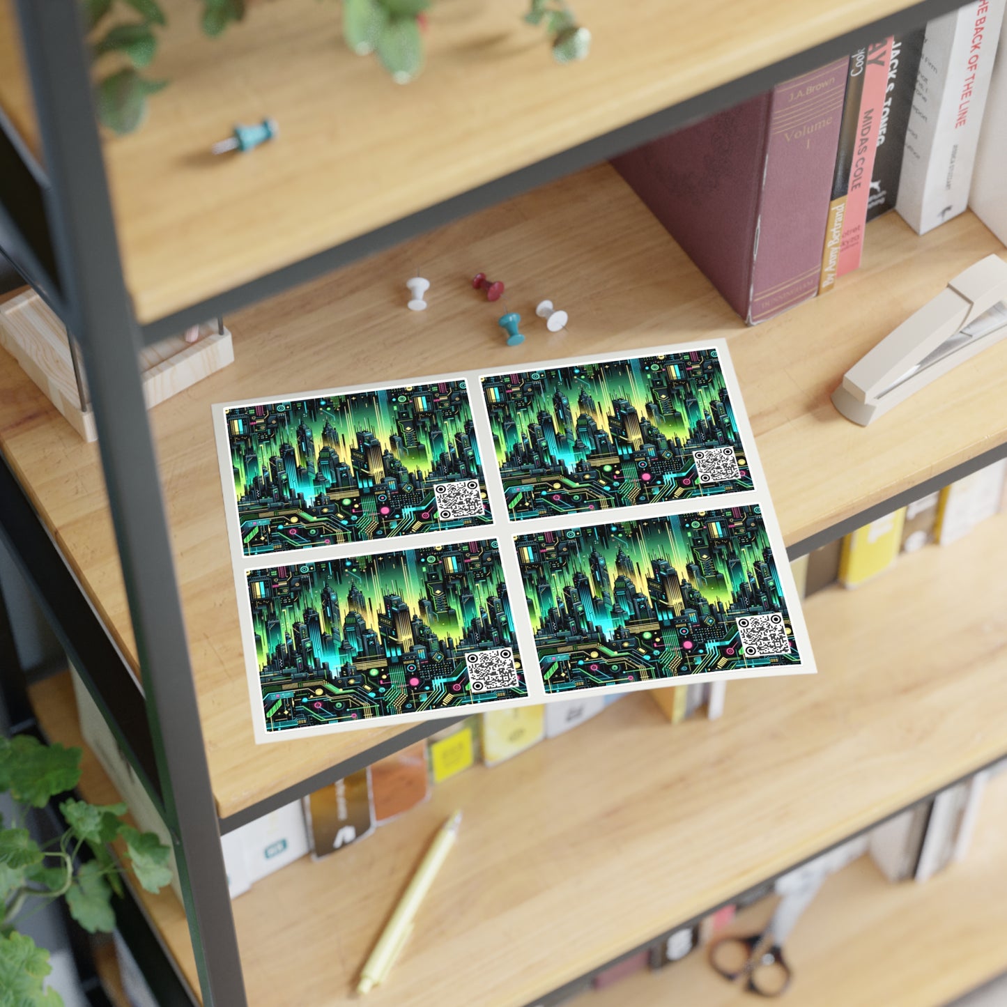 Cyber Punk Graphics Tech-Inspired Cyberpunk Sticker Sheets - 8404 Design-54