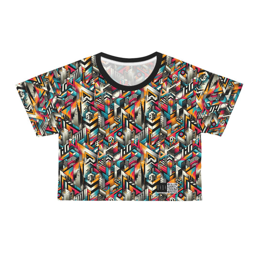 Graffiti Revival Urban Street Art Crop Tee - 8404 Design-62