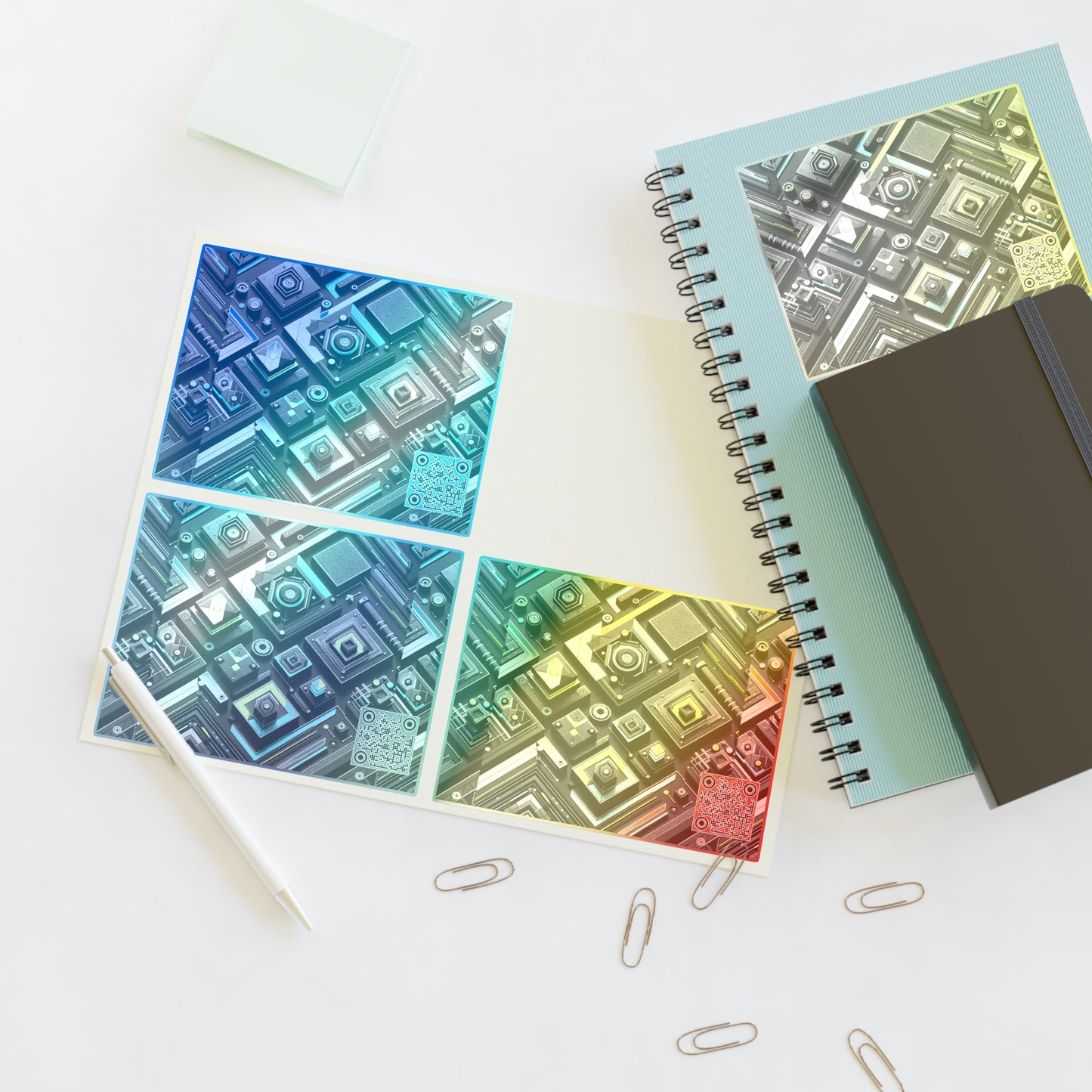 Tech-Infused Activewear Modern Tech Minimalism Sticker Sheets - 8404 Design-49