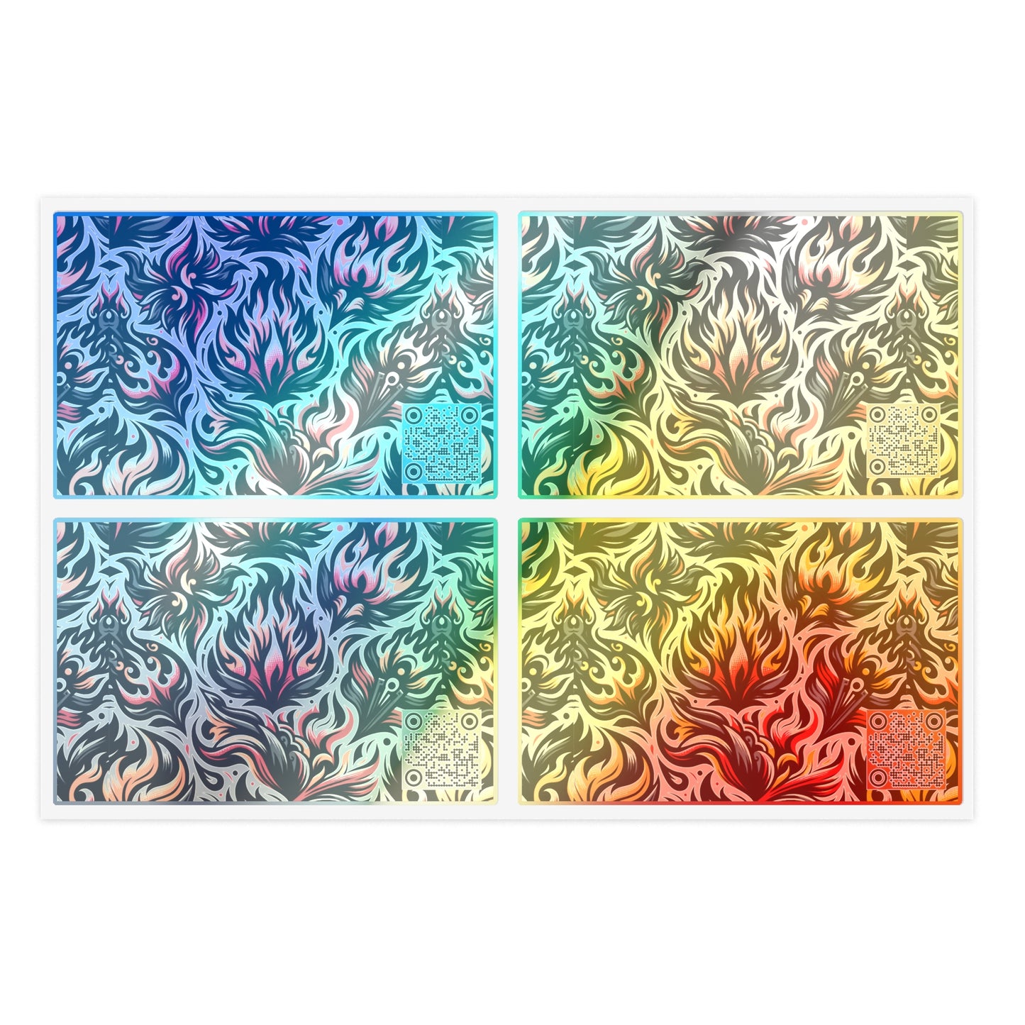 Fire & Flames Bold Streetwear Statement Sticker Sheets - 8404 Design-57