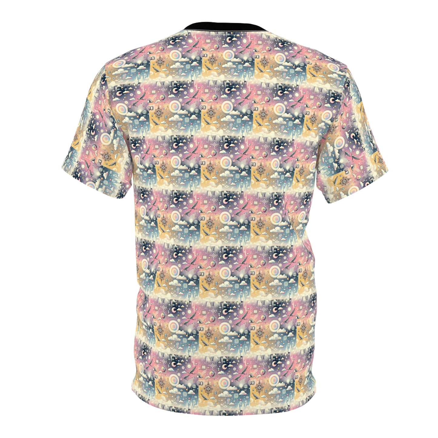 Digital Dreamland Whimsical and Nostalgic Streetwear With a Digital Twist Unisex Cut & Sew Tee - 8404 Design-69