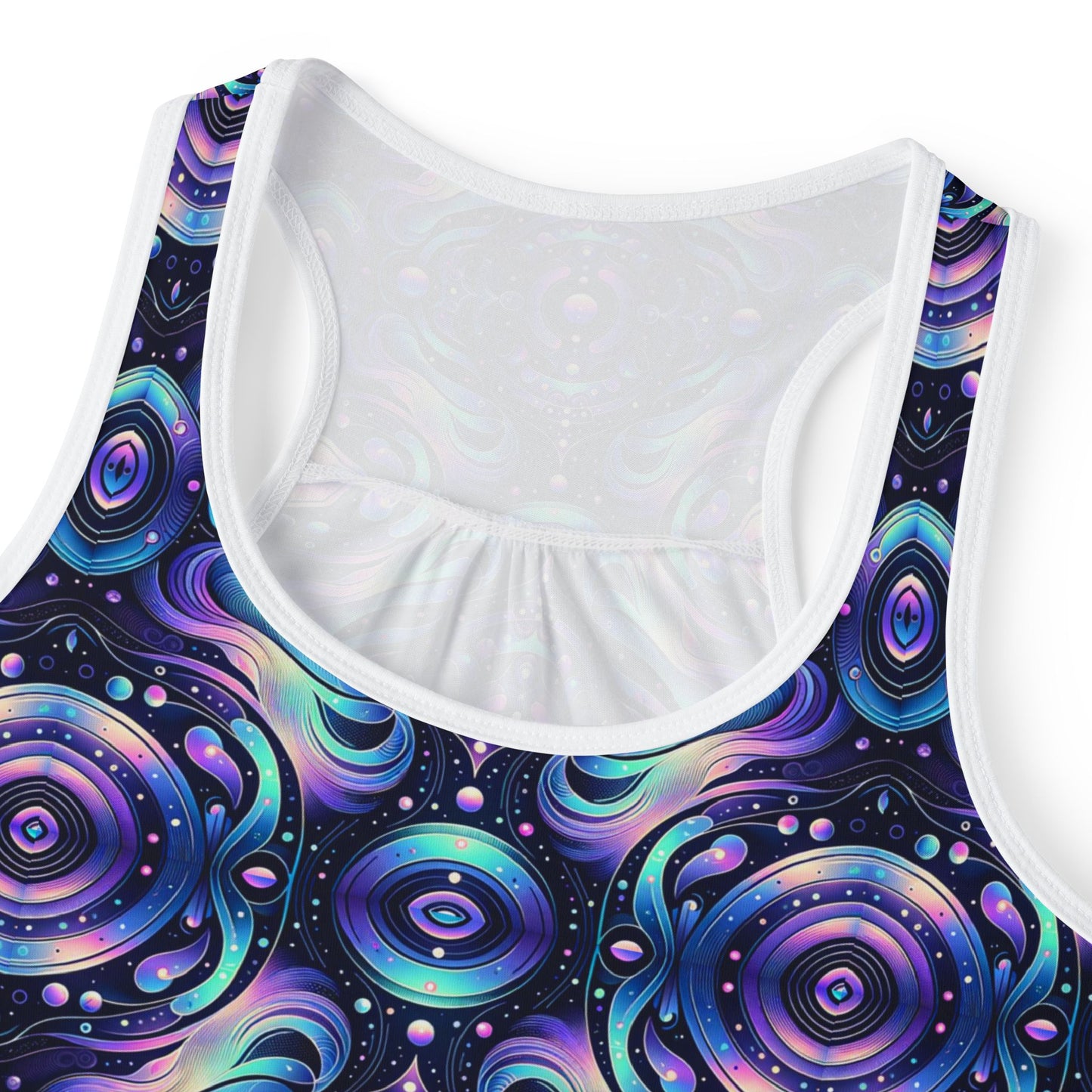 Iridescent Tech Fusion Tech-Forward Streetwear Women's Tank Top - 8404 Design-62