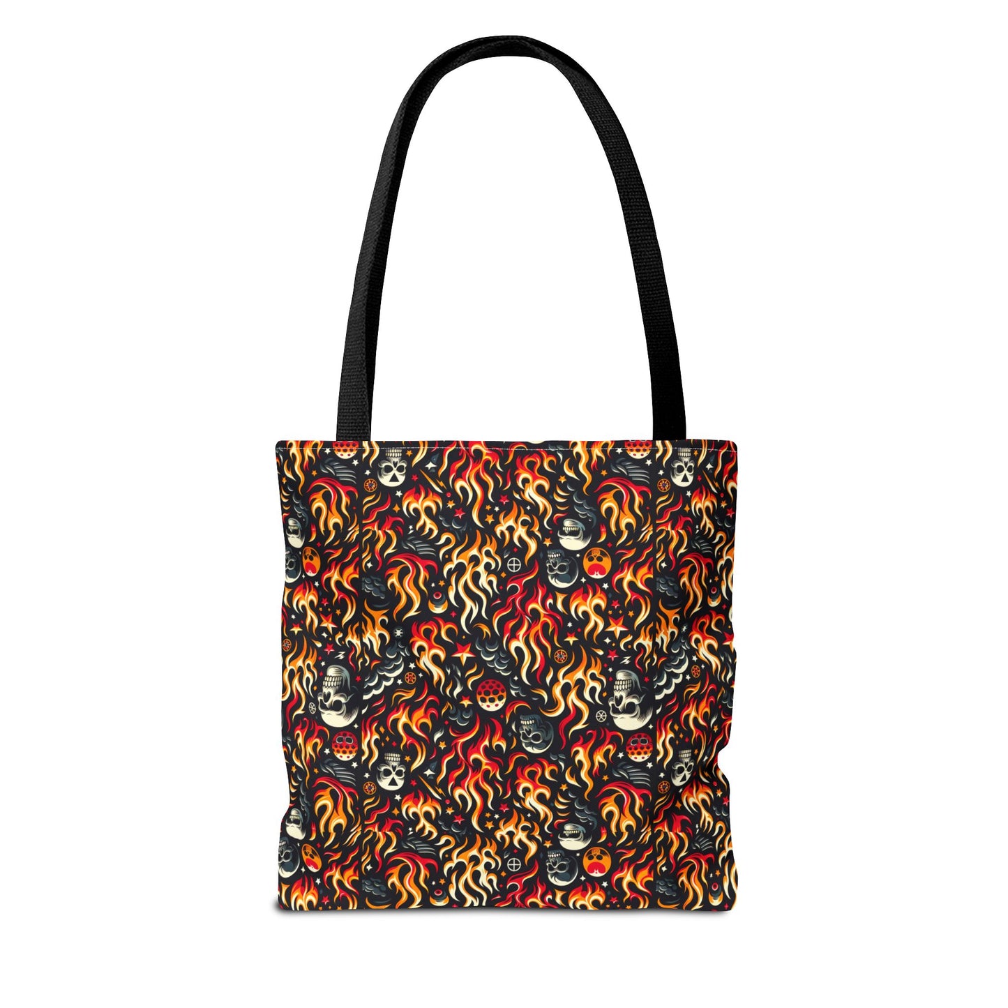 Flame Graphics Maximalist Streetwear Tote Bag - 8404 Design-76