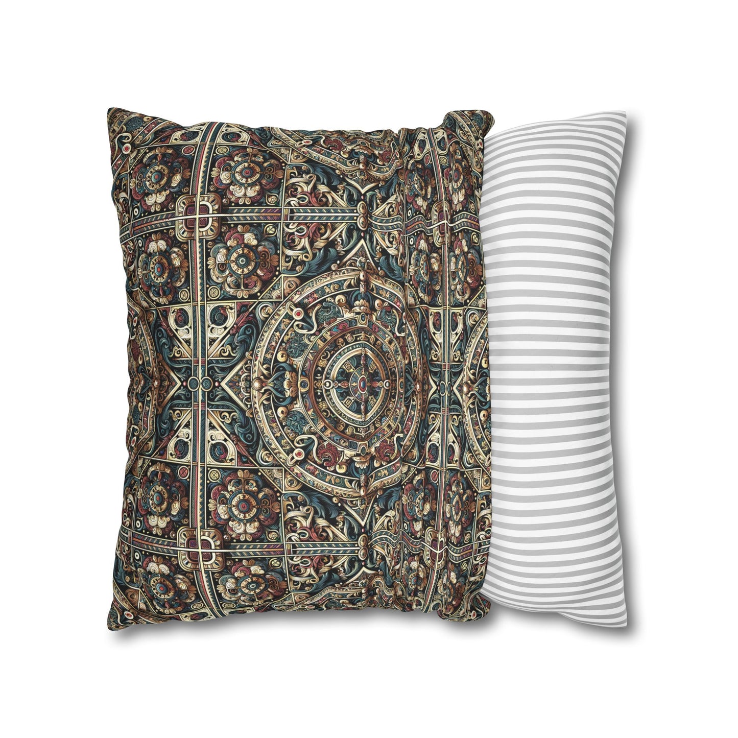 Urban Renaissance Historical Fusion With Street Edge Spun Polyester Square Pillowcase - 8404 Design-57