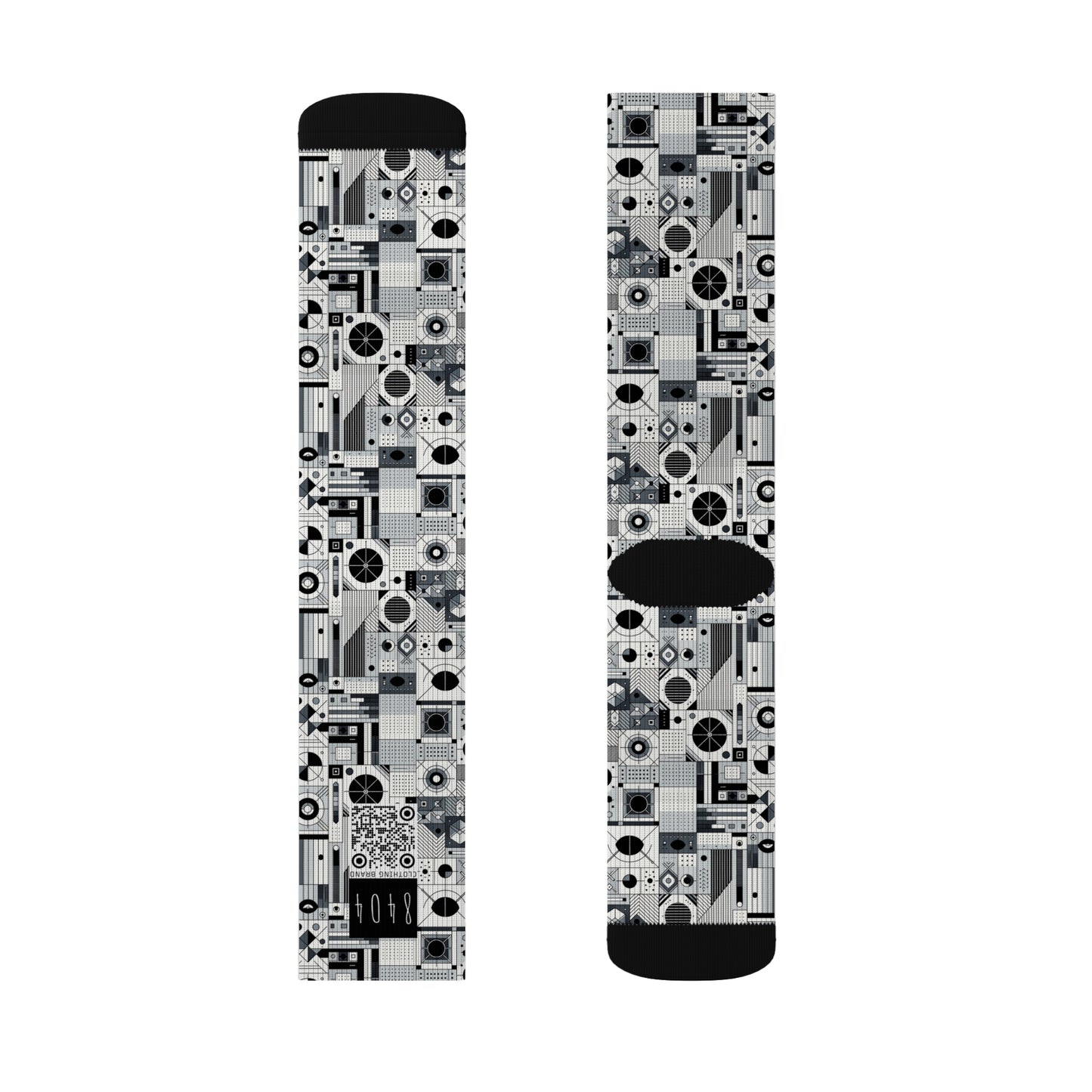 Digital Minimalism Minimalist Tech Sublimation Socks - 8404 Design-65