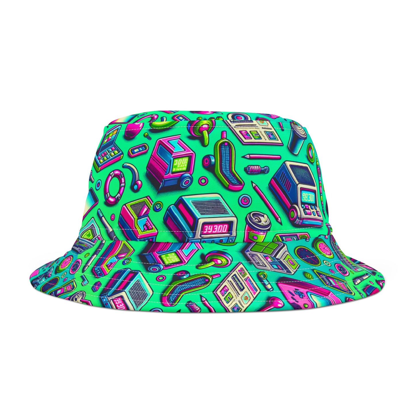 Y2k Revival Nostalgic Futurism Bucket Hat - 8404 Design-48