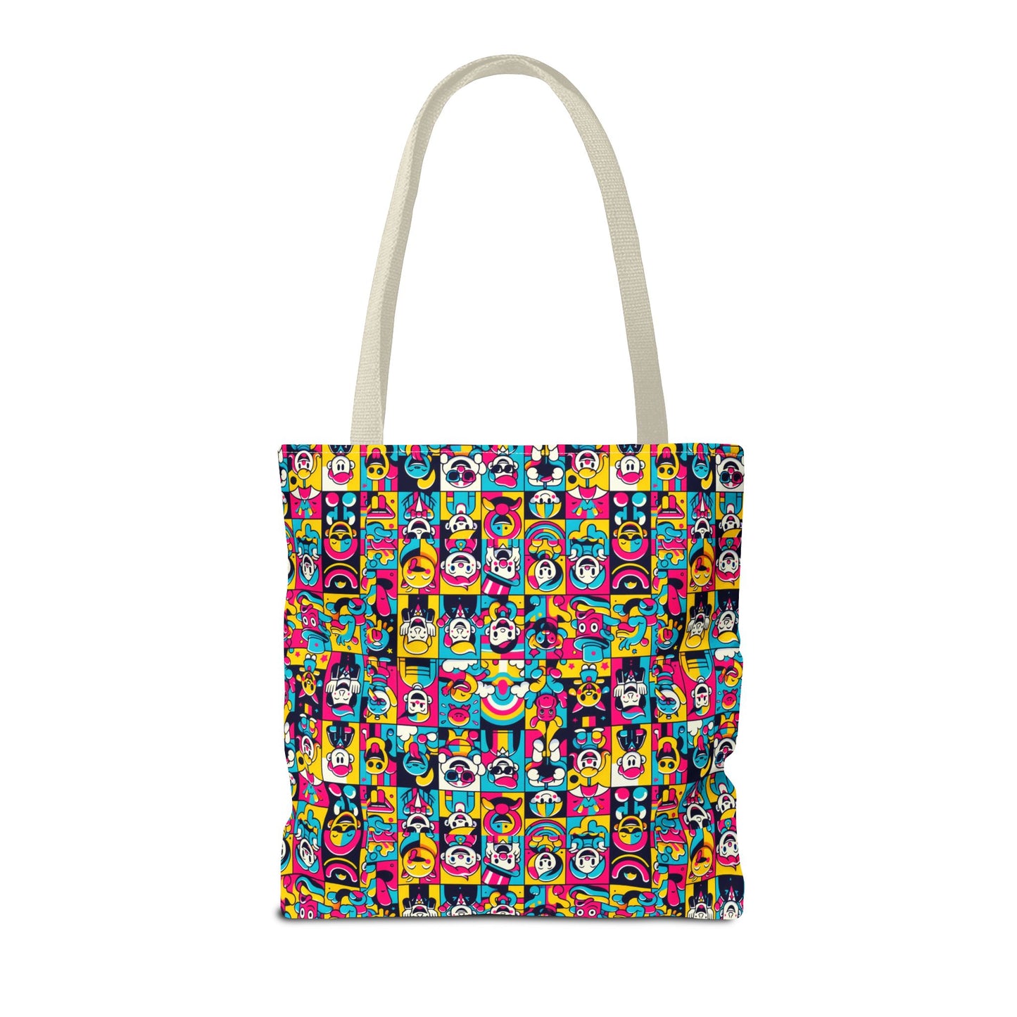 Neon Pop Playful Pop Culture Mashup Tote Bag - 8404 Design-60