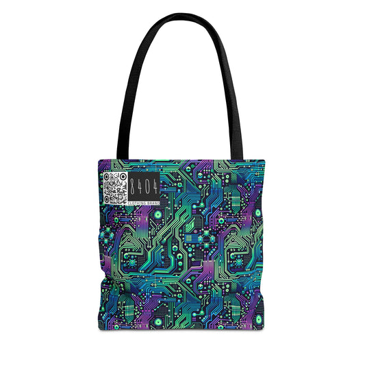 Tech-Infused Neon Tech-Forward Streetwear Tote Bag - 8404 Design-66