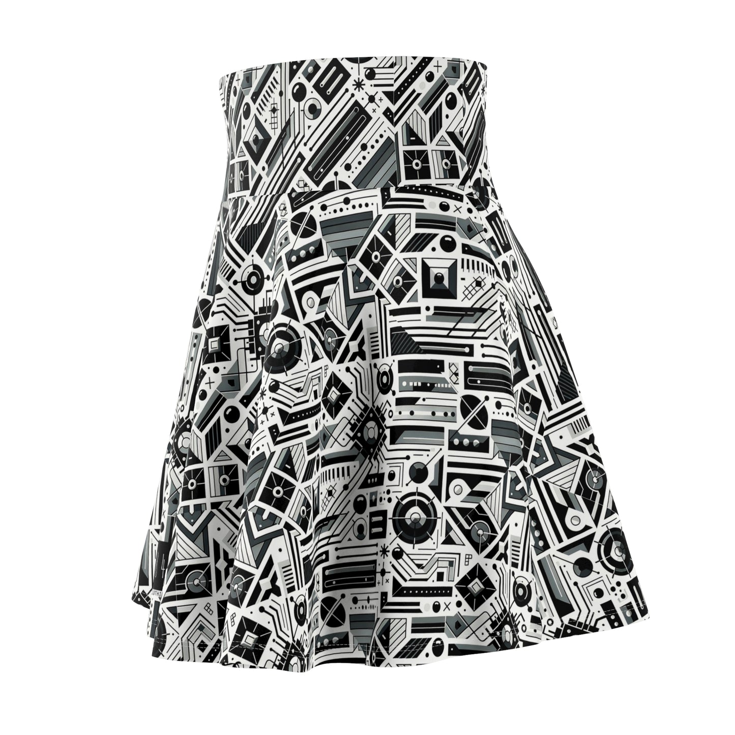 Digital Minimalism Minimalist Tech Women's Skater Skirt - 8404 Design-62