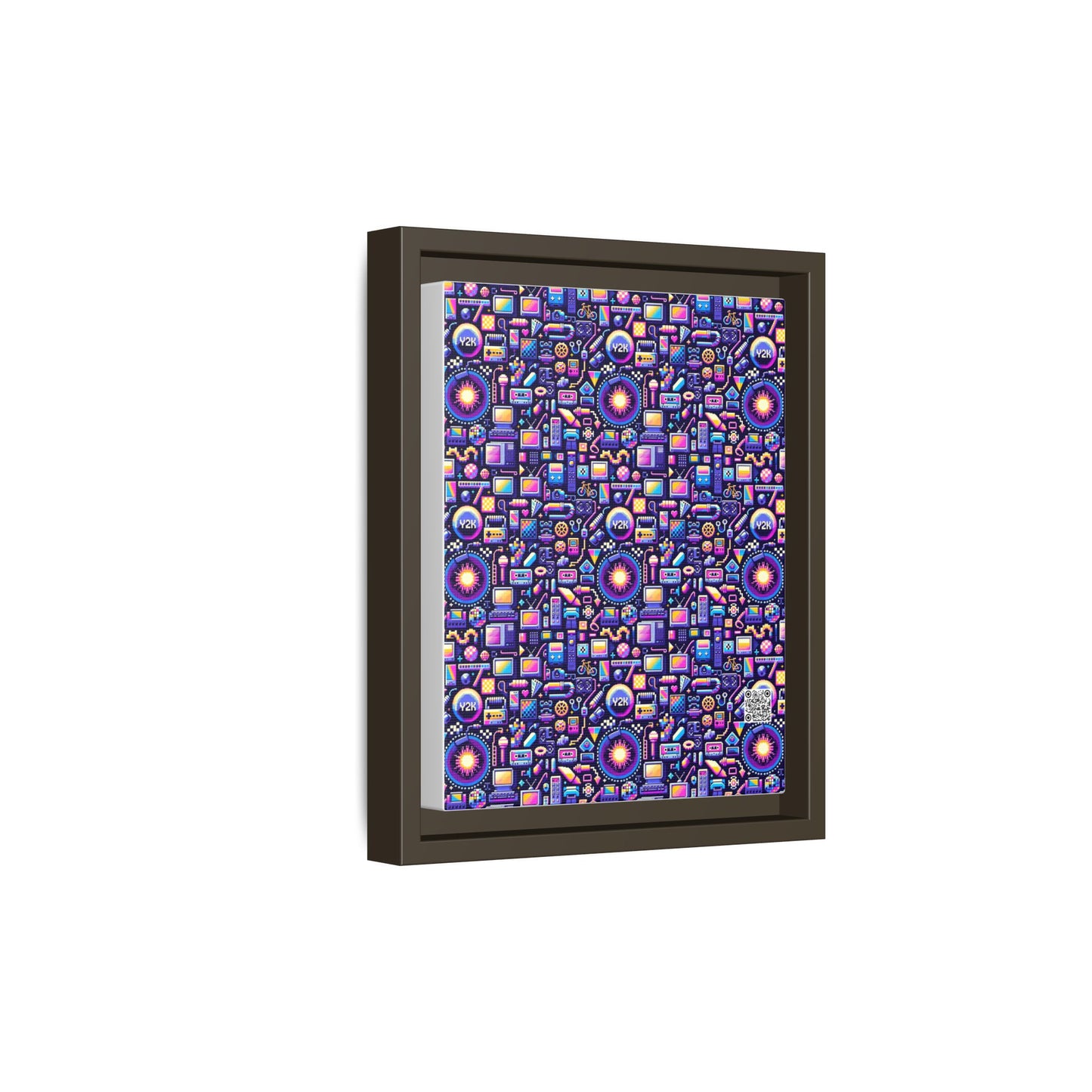 Digital Nostalgia Modern Retro Fusion Matte Canvas, Framed (multi-Color) - 8404 Design-64 B