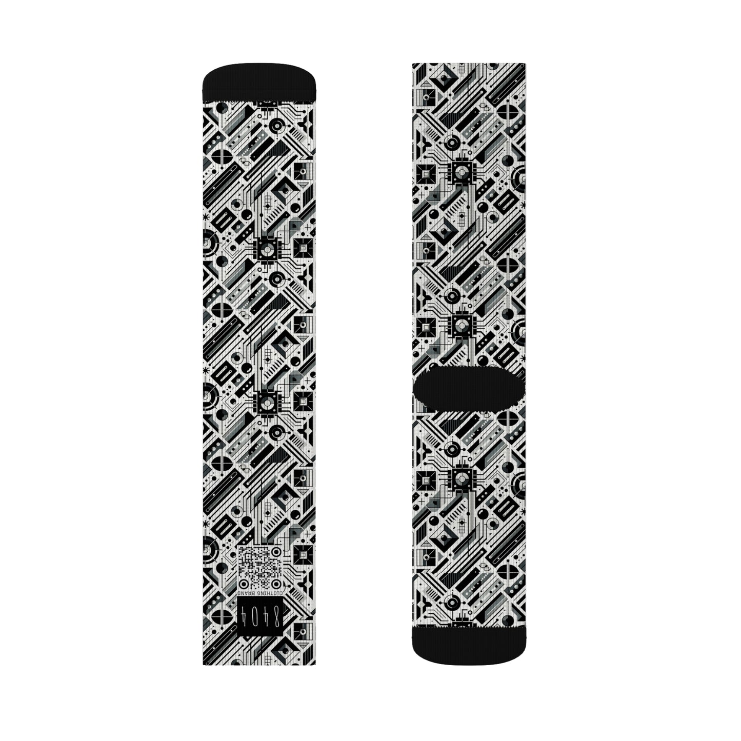 Digital Minimalism Minimalist Tech Sublimation Socks - 8404 Design-62