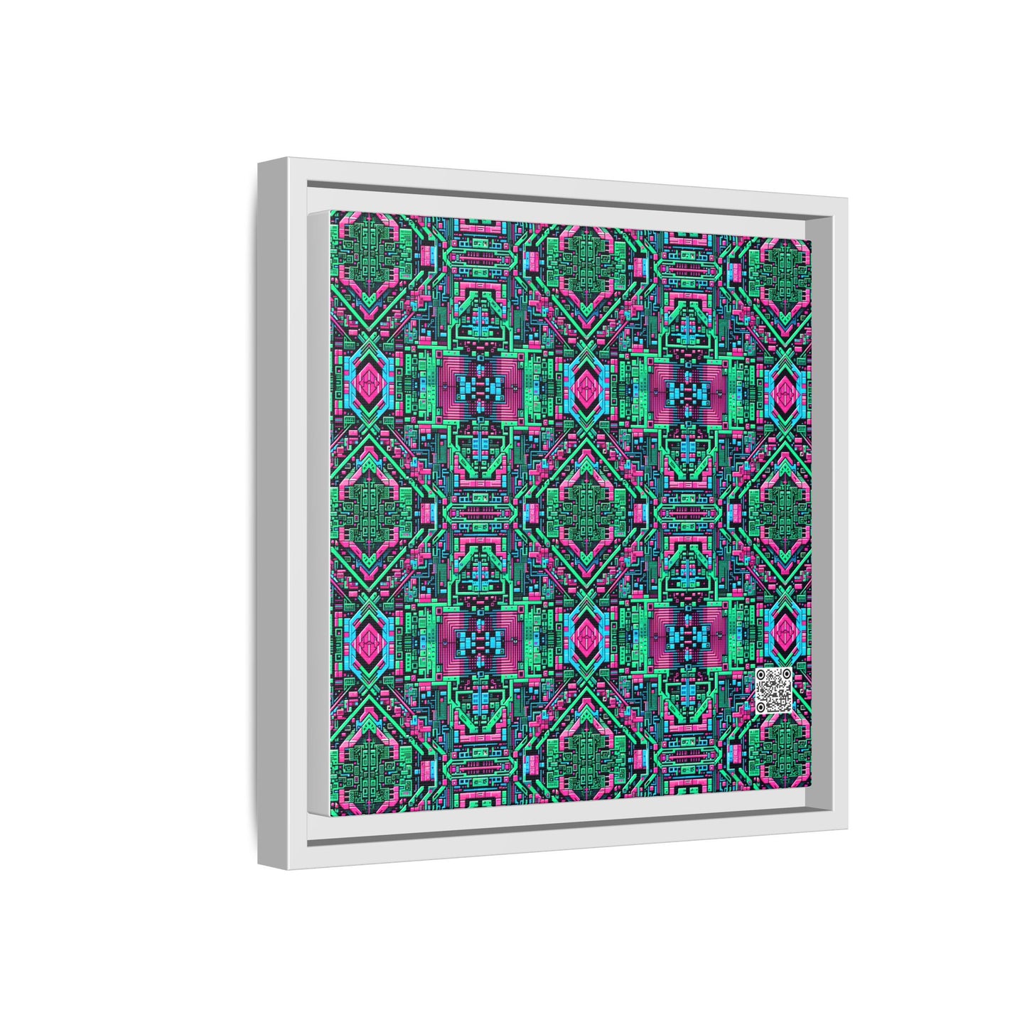 Digital Glitch Vibes Tech-Inspired Streetwear Matte Canvas, Framed (multi-Color) - 8404 Design-71 B