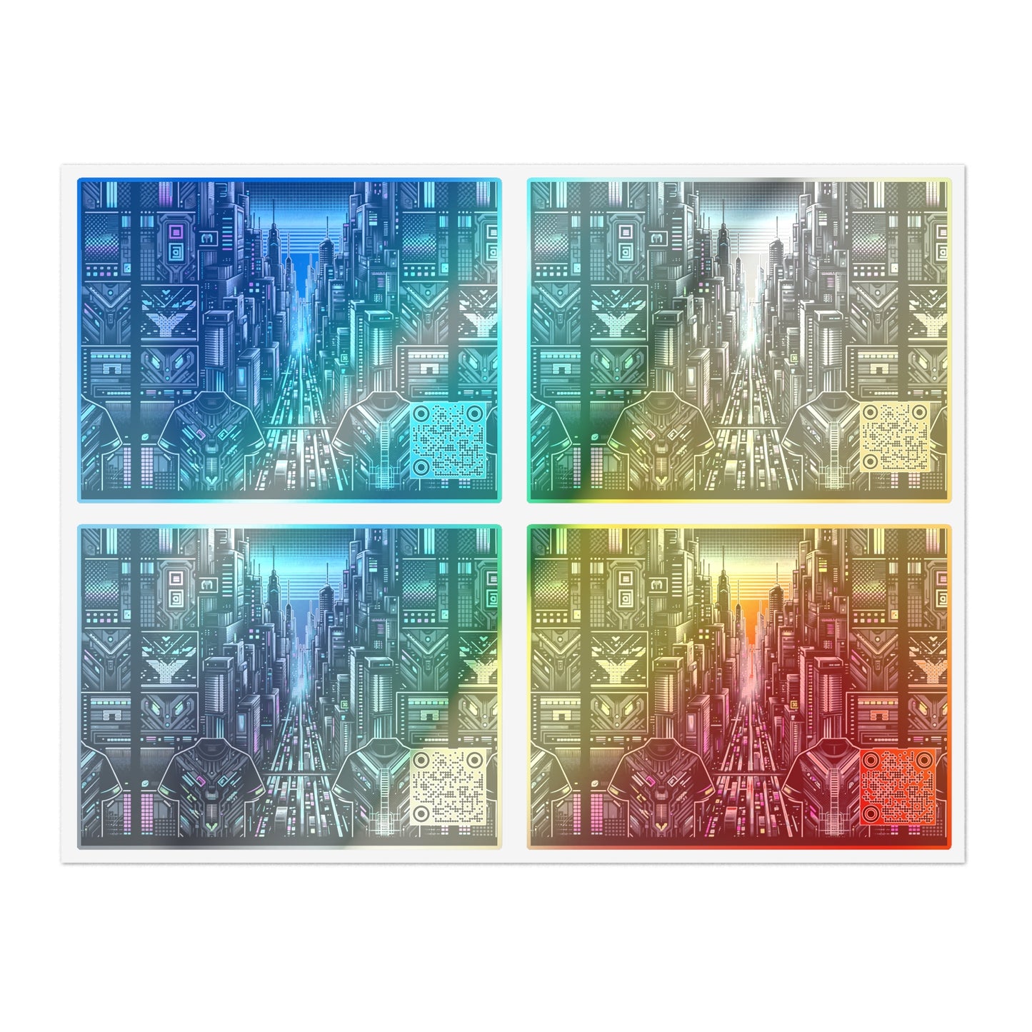 Tech Noir Aesthetics Sleek Tech Streetwear Sticker Sheets - 8404 Design-43