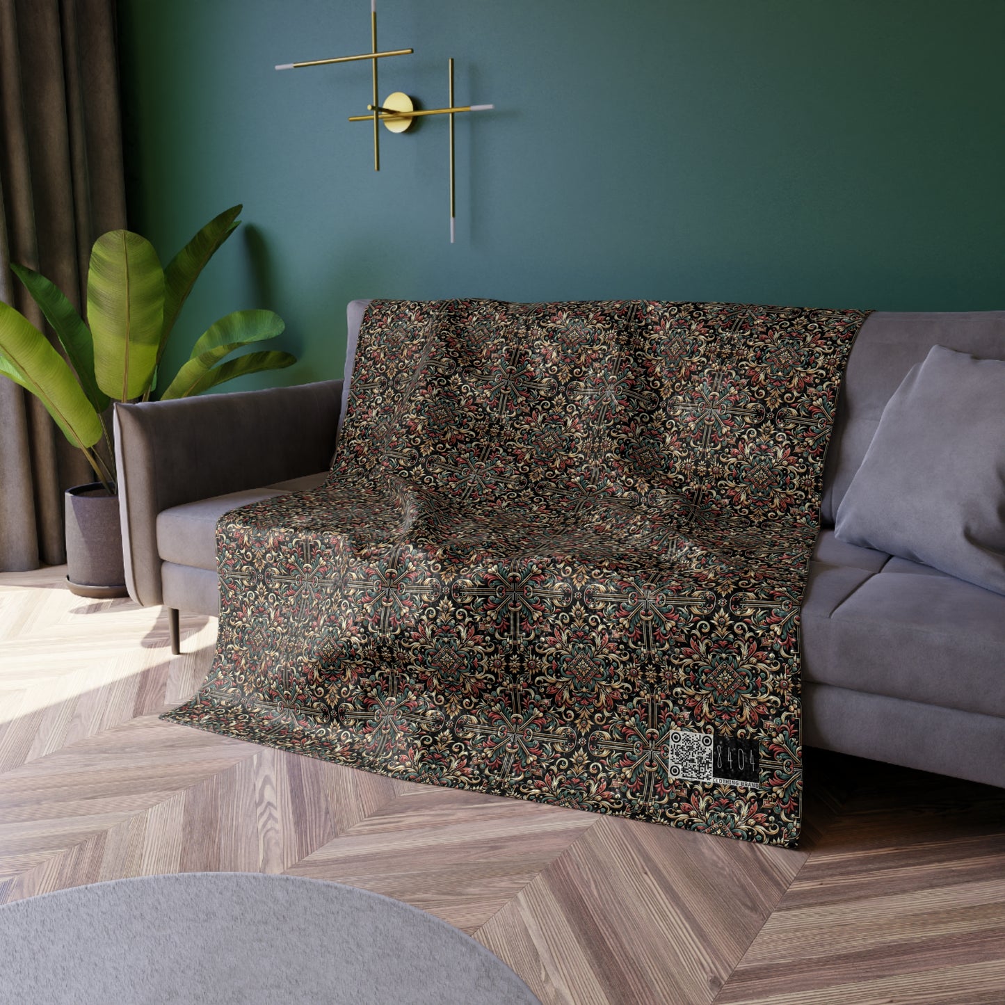 Streetwear Renaissance Artistic Clash of Old and New Crushed Velvet Blanket - 8404 Design-46