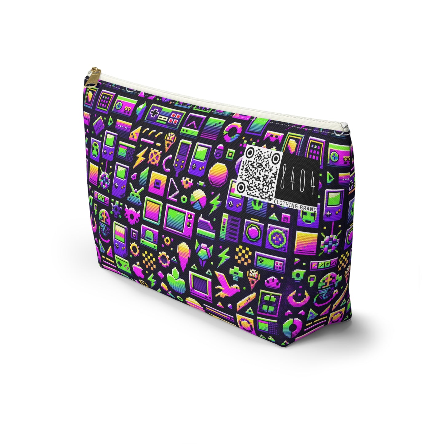 Digital Nostalgia Remix Modern Vintage Fusion Accessory Pouch W T-Bottom - 8404 Design-49