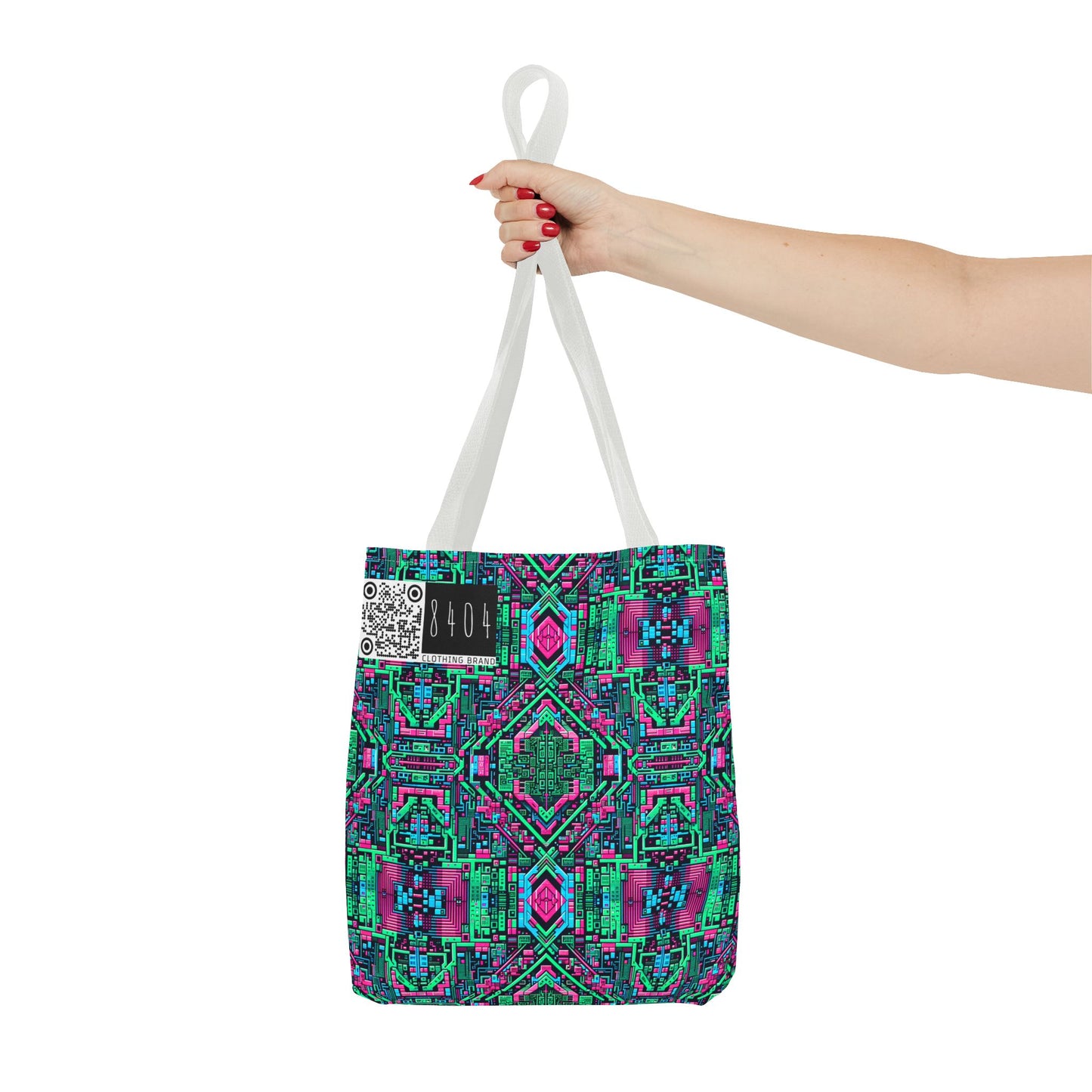 Digital Glitch Vibes Tech-Inspired Streetwear Tote Bag - 8404 Design-71