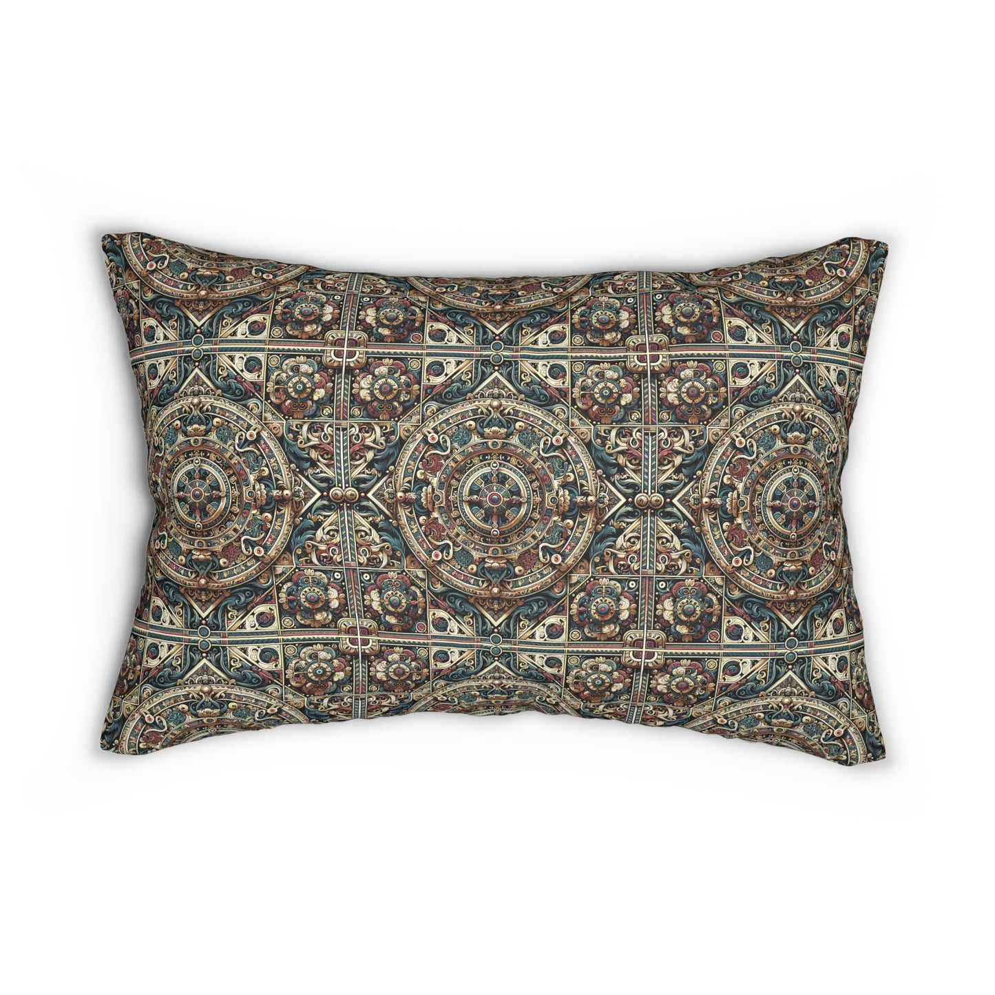 Urban Renaissance Historical Fusion With Street Edge Spun Polyester Lumbar Pillow - 8404 Design-57 B