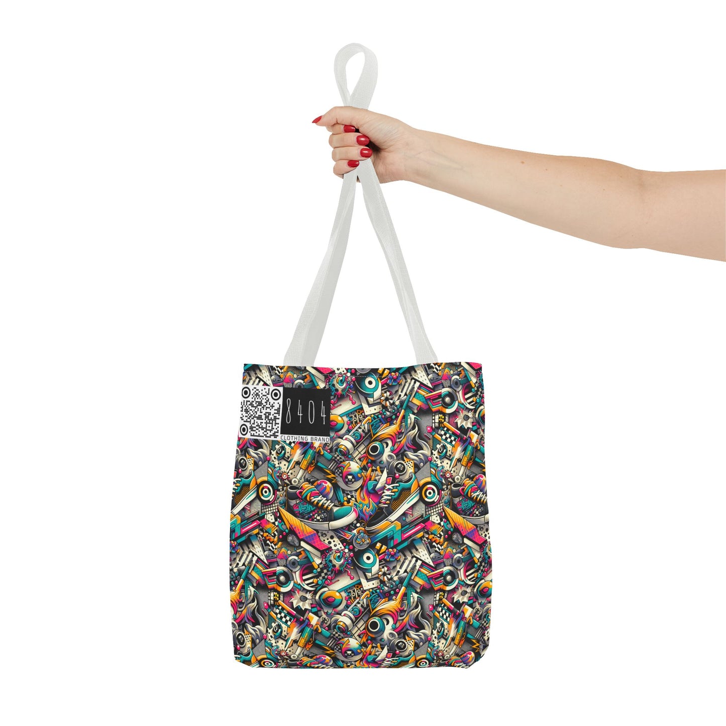 Urban Graffiti Fusion Eclectic Street Art Meets Modern Tech Culture Tote Bag - 8404 Design-55