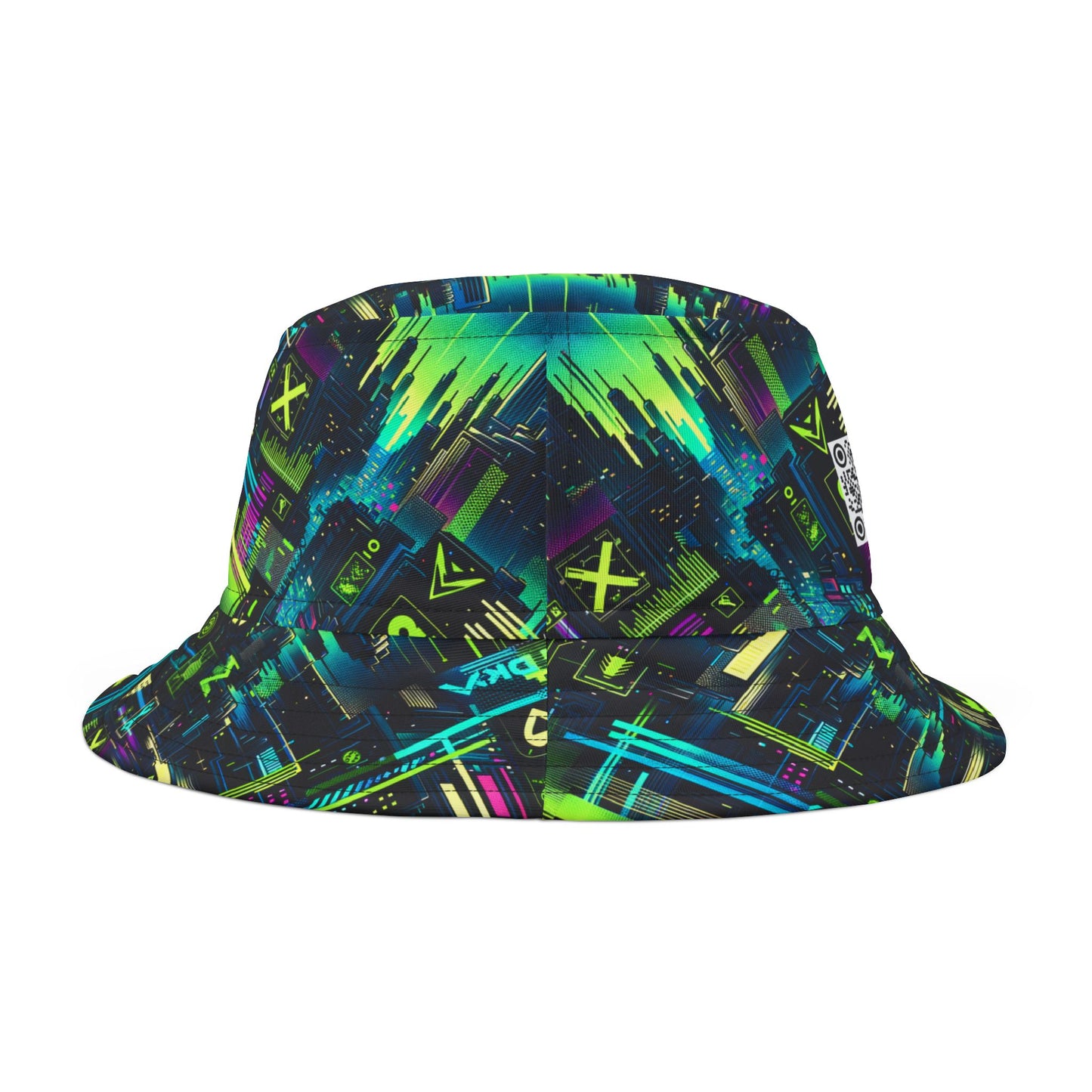 Digital Dystopia Tech Noir Bucket Hat - 8404 Design-55