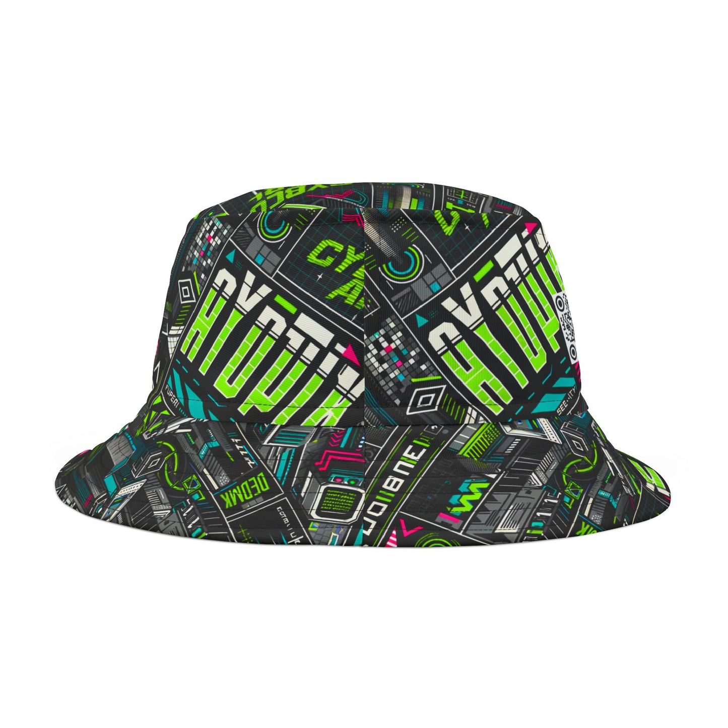 Tech-Forward Graphics Tech-Inspired Streetwear Bucket Hat - 8404 Design-46