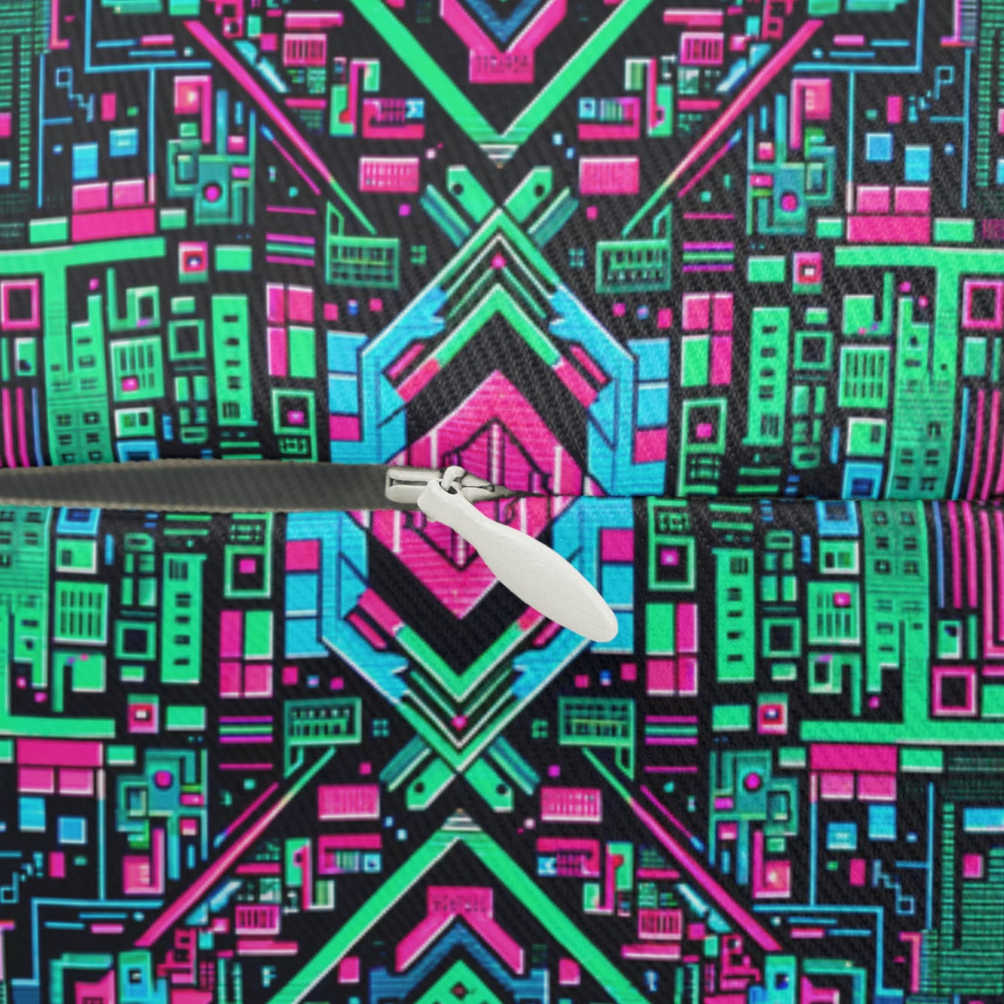 Digital Glitch Vibes Tech-Inspired Streetwear Spun Polyester Lumbar Pillow - 8404 Design-71 S