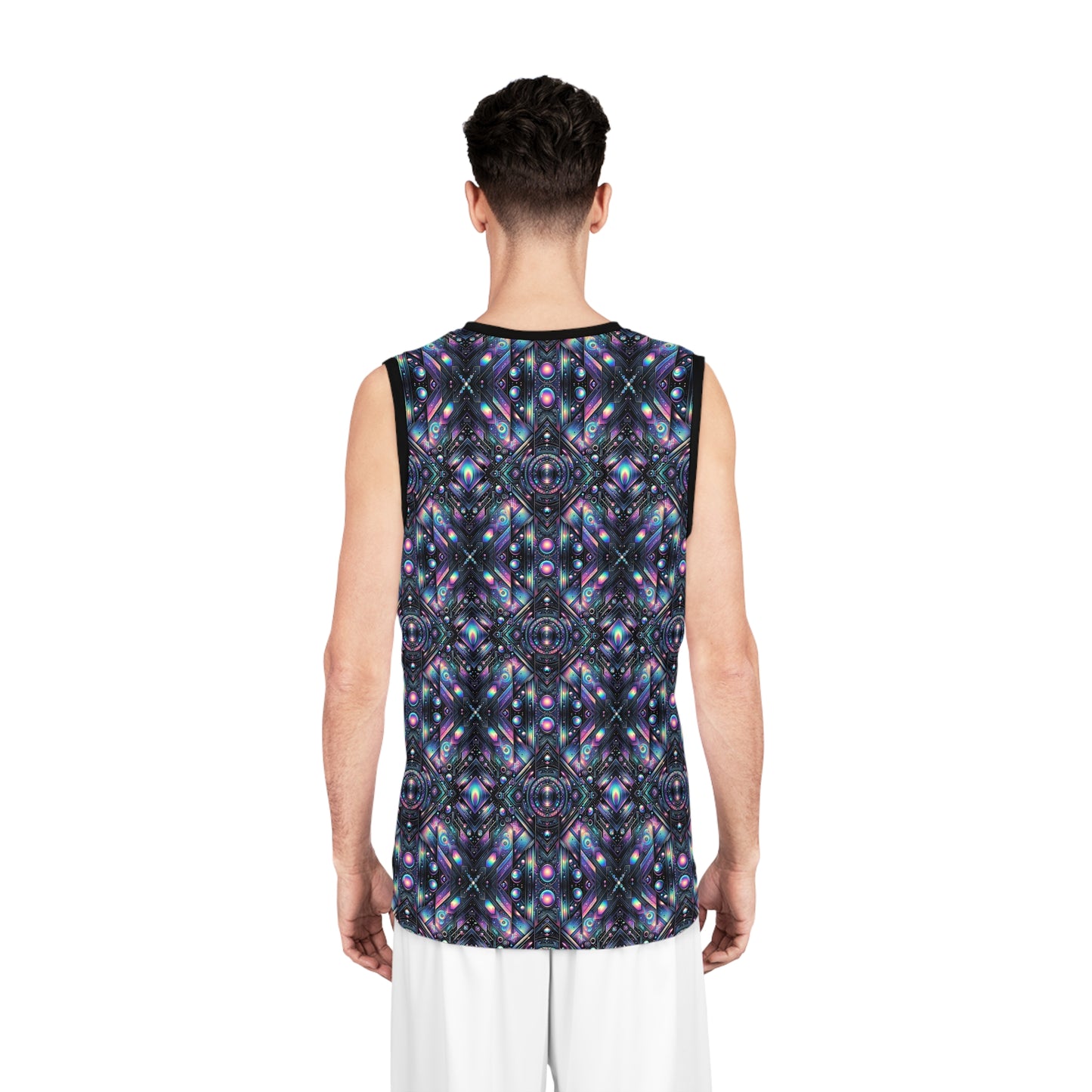 Galactic Hues Tech-Forward Cosmic Fusion Basketball Jersey - 8404 Design-58