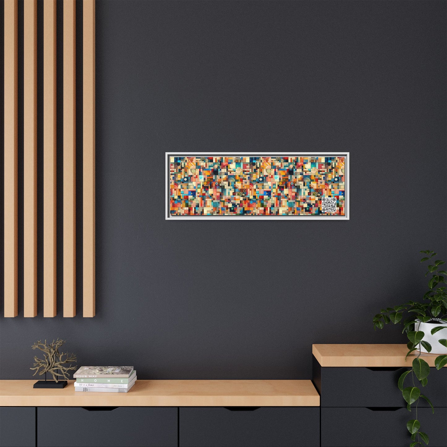 Digital Artistic Expression Artistic Streetwear Matte Canvas, Framed (multi-Color) - 8404 Design-46 B
