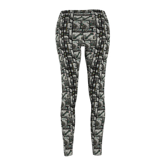 Tech Utility Gear Tech-Forward Minimalism Women's Cut & Sew Casual Leggings - 8404 Design-45