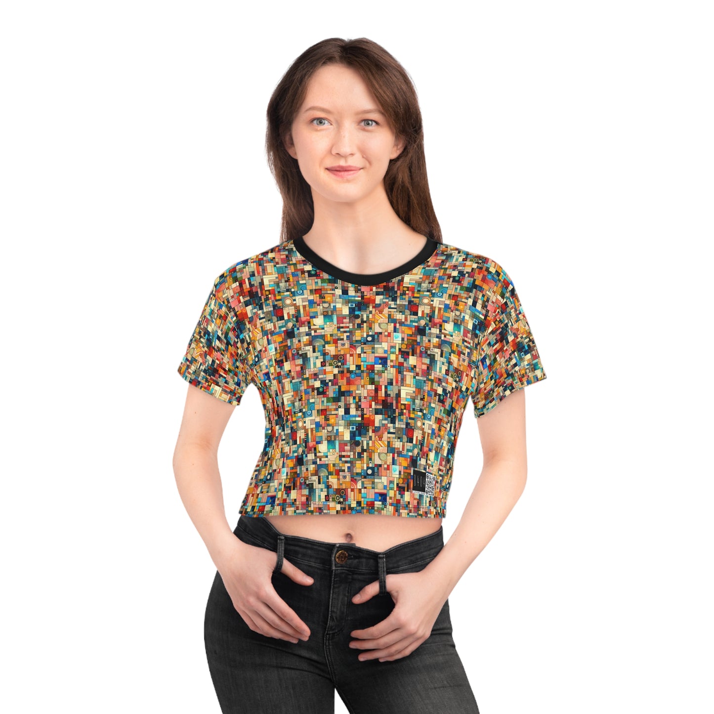 Digital Artistic Expression Artistic Streetwear Crop Tee - 8404 Design-46