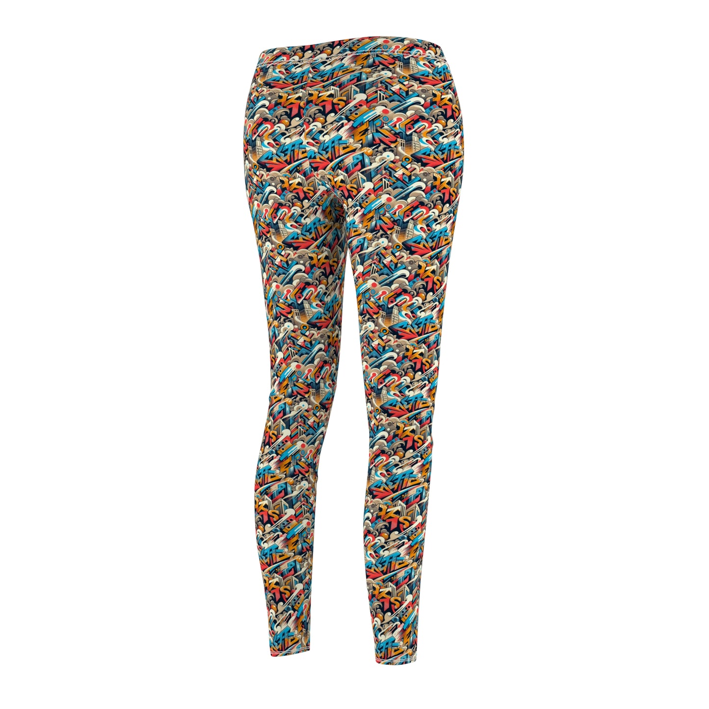 Neo-Traditional Street Art Modern Street Art Fusion Women's Cut & Sew Casual Leggings - 8404 Design-44