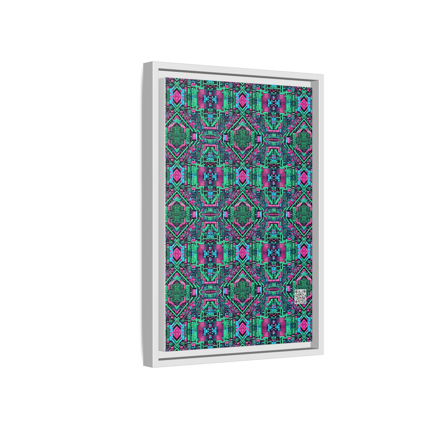 Digital Glitch Vibes Tech-Inspired Streetwear Matte Canvas, Framed (multi-Color) - 8404 Design-71 B