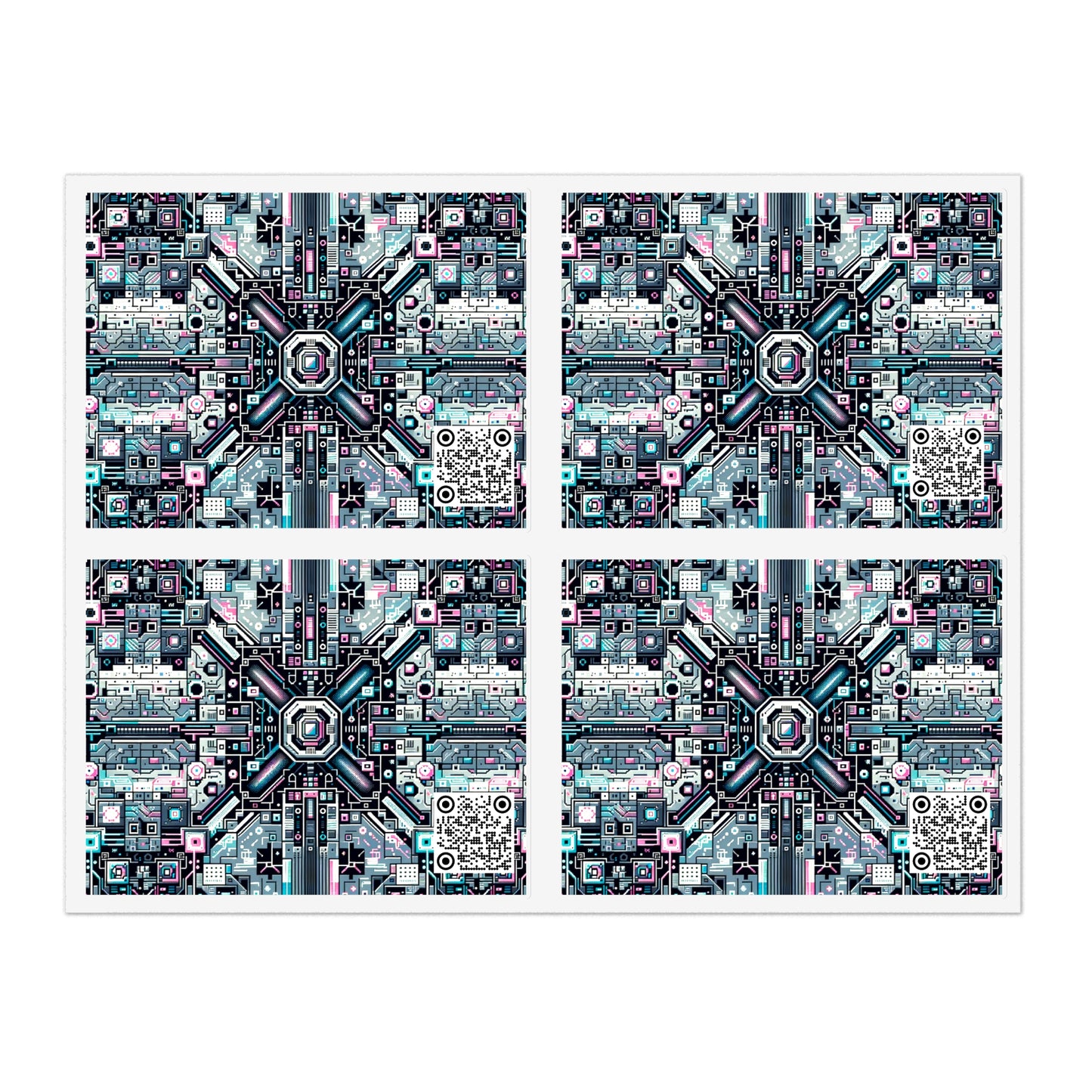 Digital Renaissance Tech-Forward Maximalism Sticker Sheets - 8404 Design-44