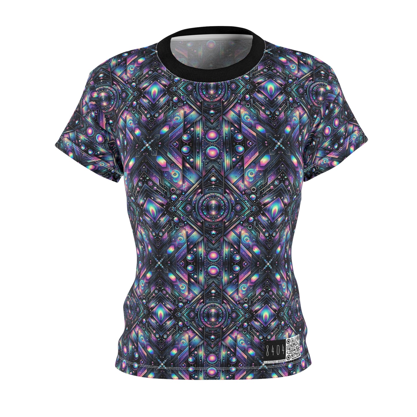 Galactic Hues Tech-Forward Cosmic Fusion Women's Cut & Sew Tee - 8404 Design-58